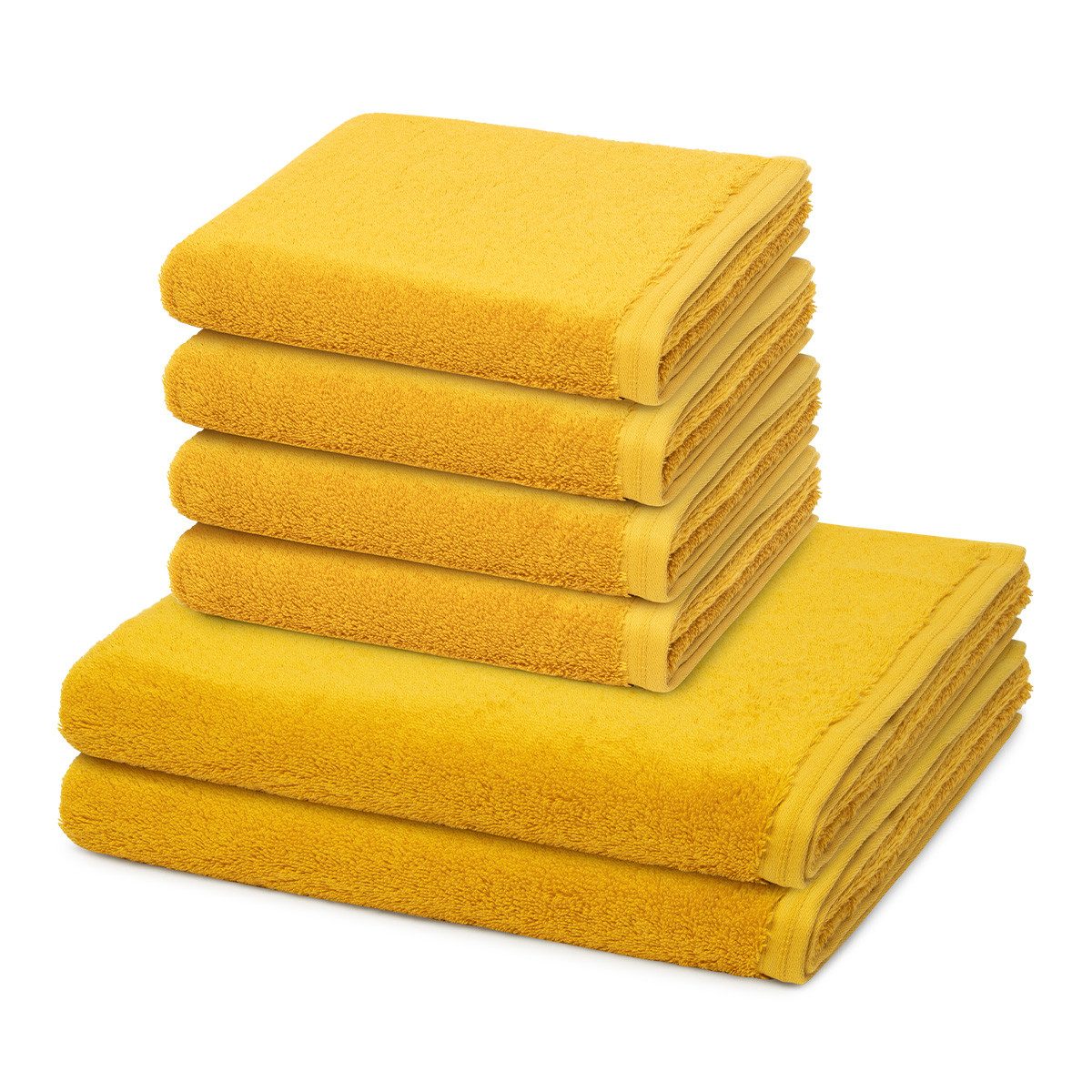 Vossen Handtuch Set Vegan Life, Frottee (Spar-Set, 6-St), 4 X Handtuch 2 X Duschtuch im Set - Baumwolle - Saugstark