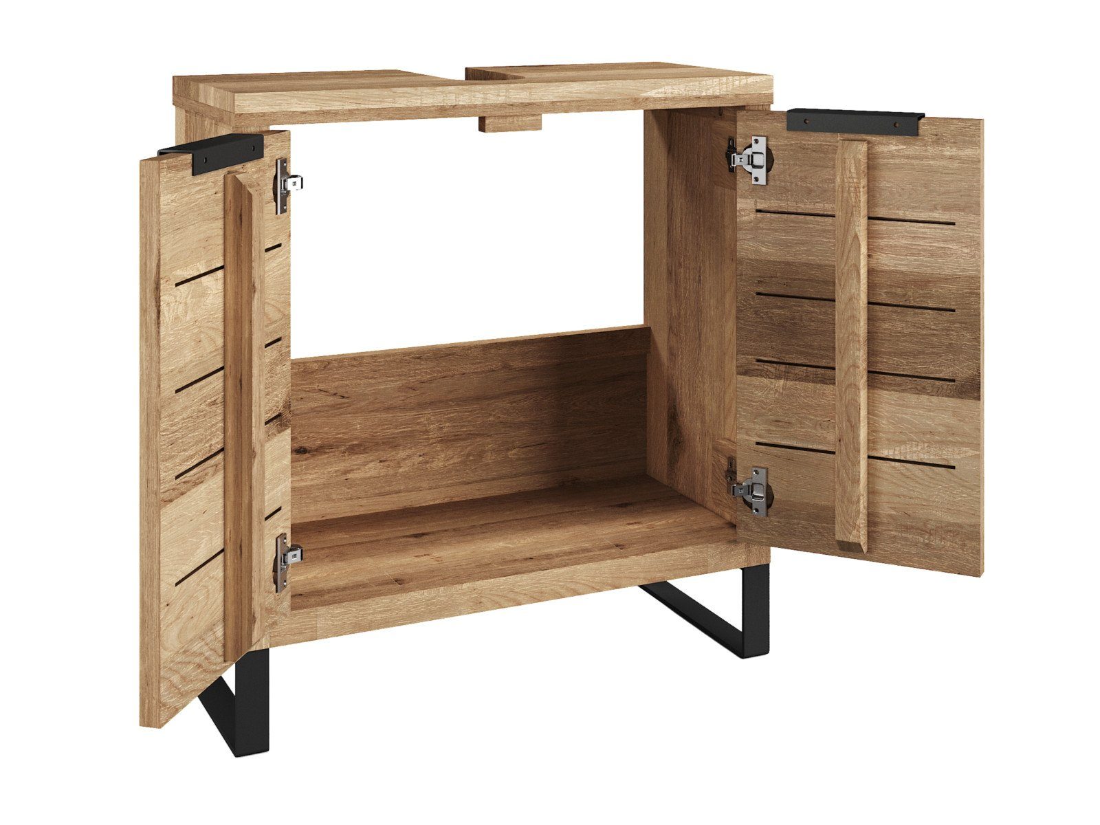 massivum Badmöbel-Set Sydney I aus massiv Holz Wildeiche