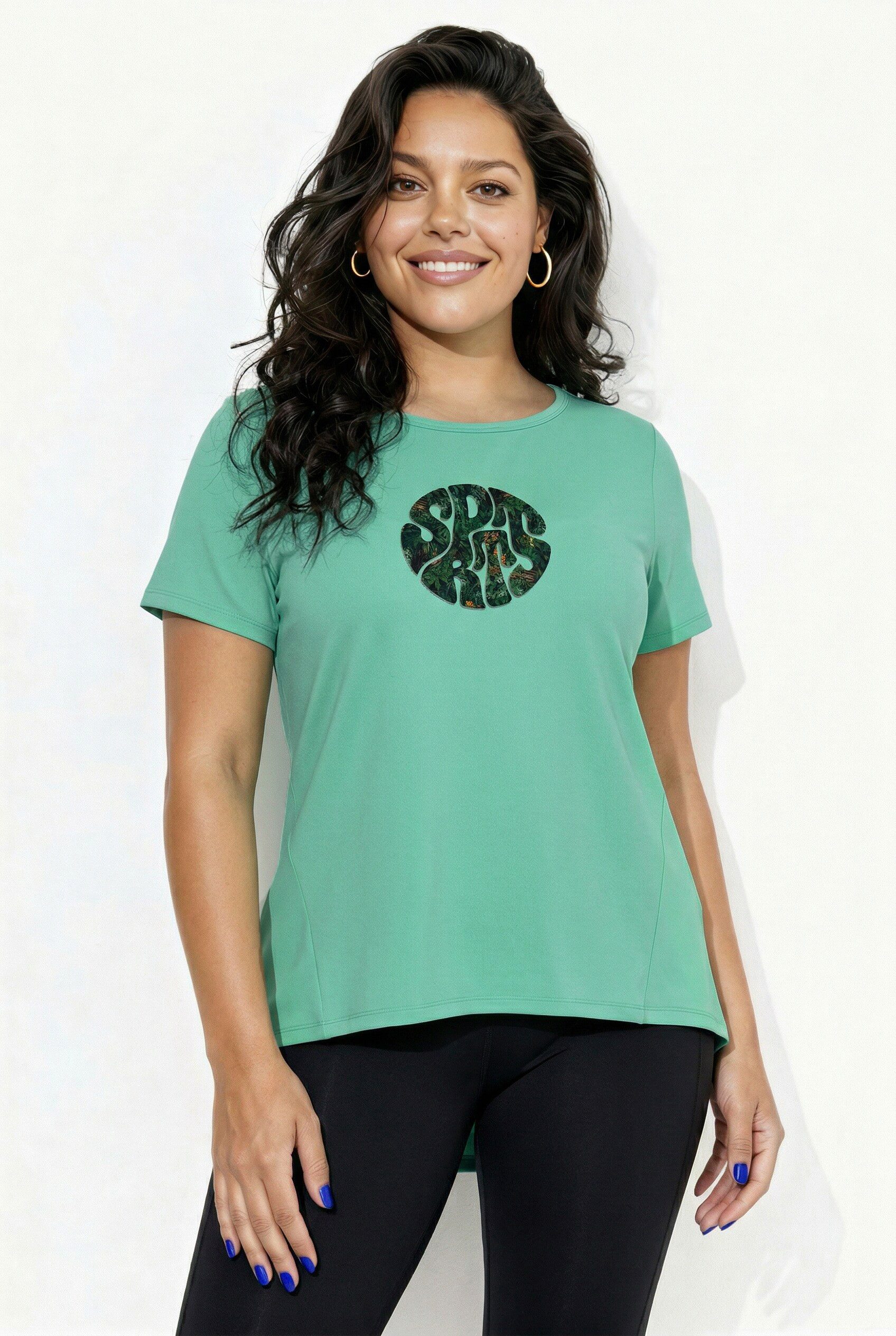 Ulla Popken T-Shirt Funktions-Shirt UV-Schutz Rundhals Halbarm