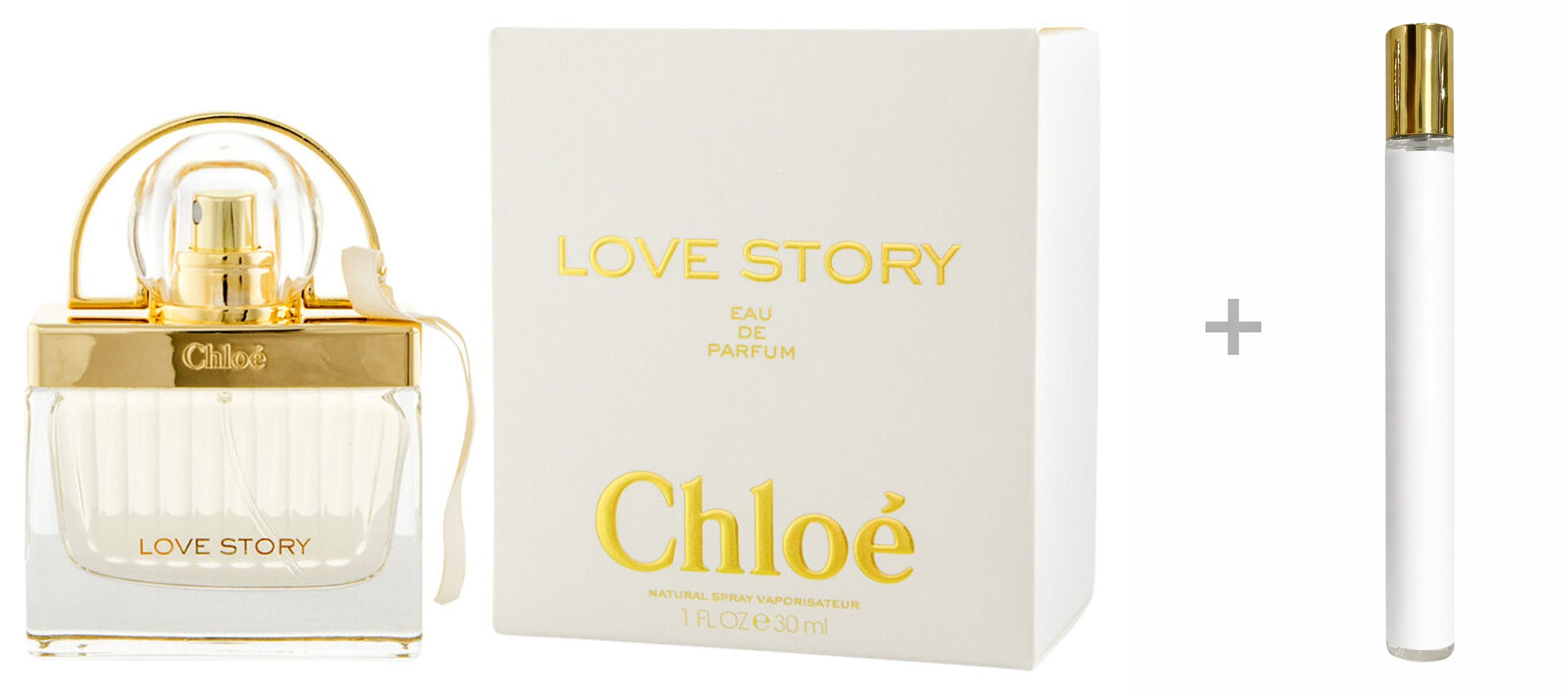 Chloé Duft-Set Love Story Damen EDP Spray + Reiseparfum, CHLOÉ, Damenparfüm, Glasflakon, Damenduft