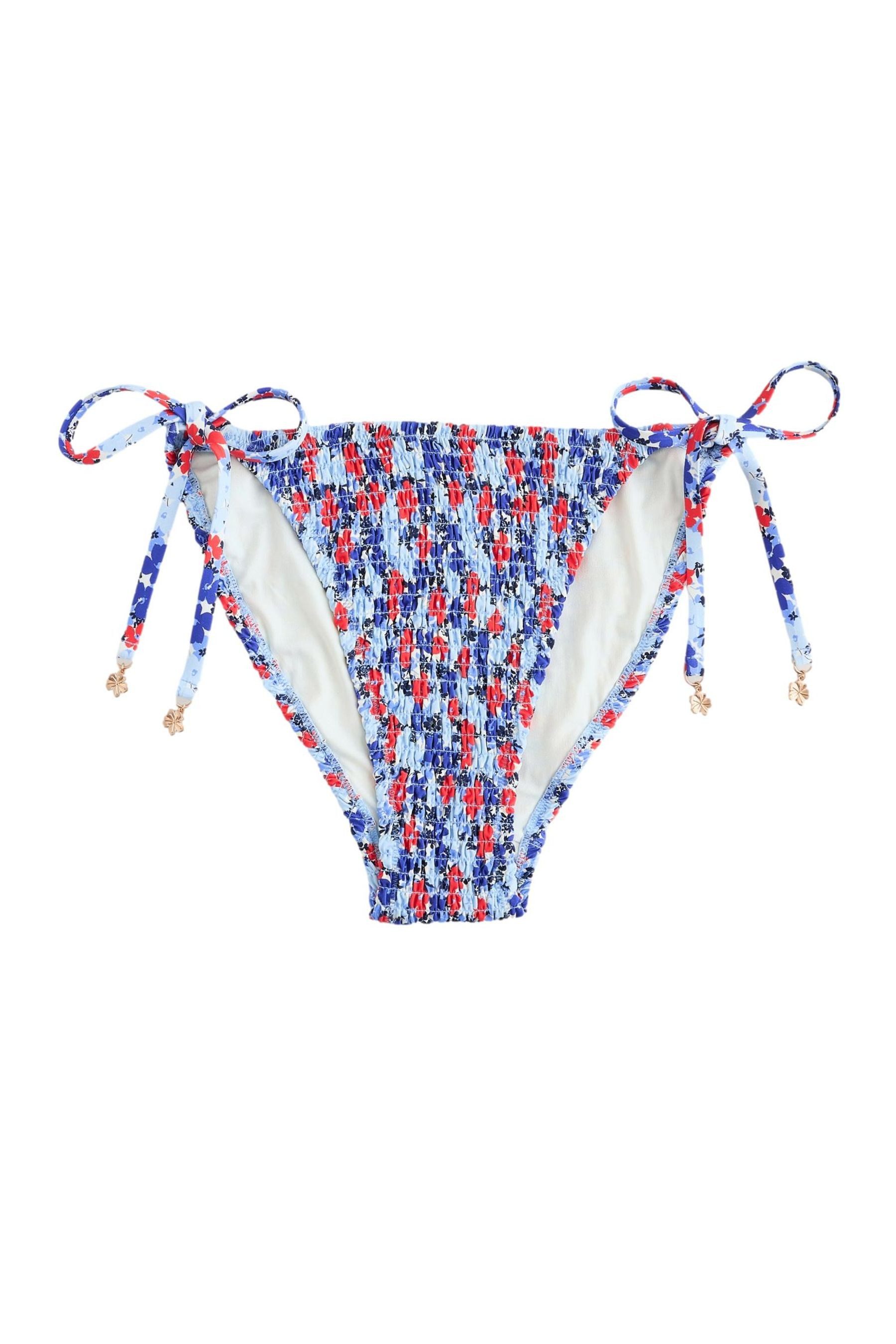 Bikini-Hose Seitlich gebundene, gesmokte Bikinihose