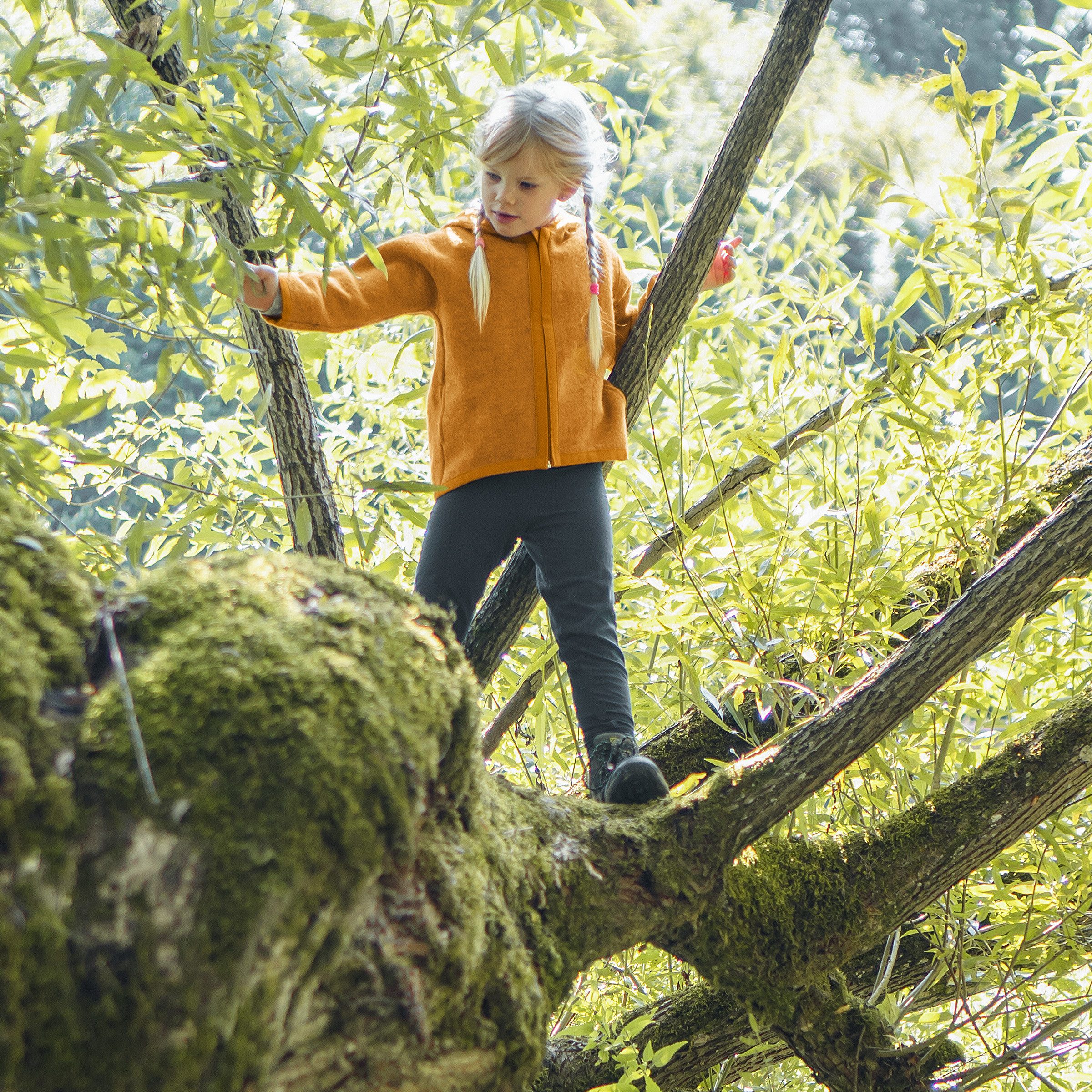 Ehrenkind Walkjacke, Jacke für Kinder aus Merino Schurwolle mit Reißverschluss (aus hochwertiger Walkwolle, atmungsaktiv und temperaturausgleichend) Jacke für Jungen und Mädchen