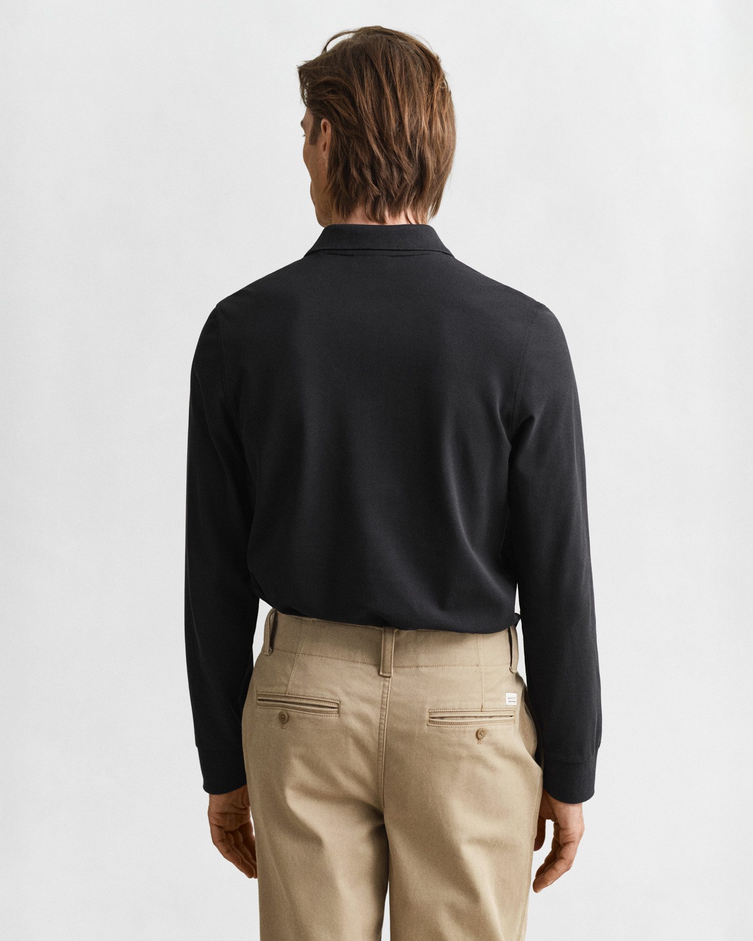 Gant Poloshirt REG SHIELD LS PIQUE RUGGER mit Logotickerei auf der Brust