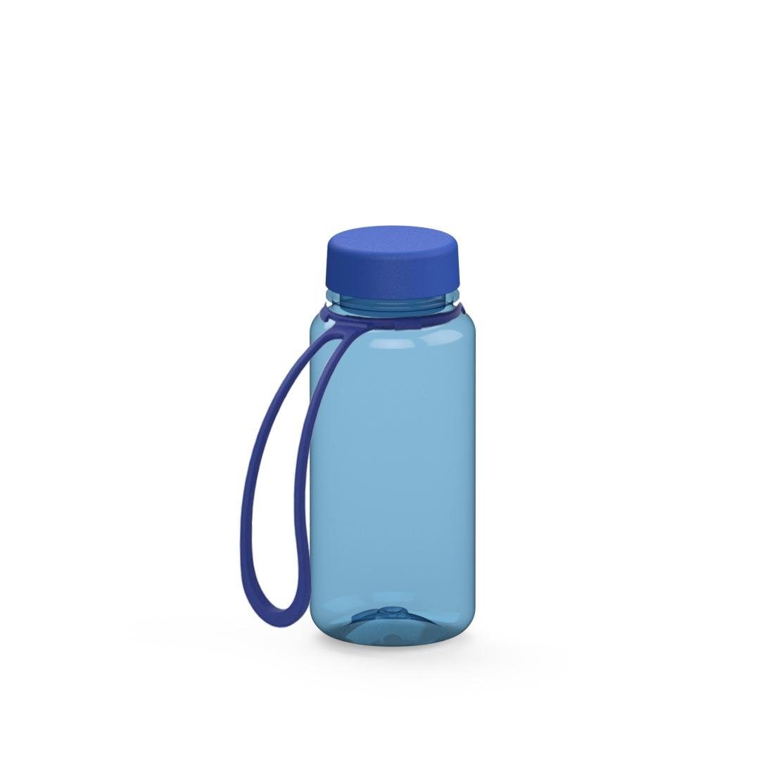 elasto Trinkflasche 0,4 L Wasserflasche "Refresh" Tritanflasche mit Trägerband, Made in Germany, BPA-frei, Sportflasche, kohlensäurehaltige Getränke