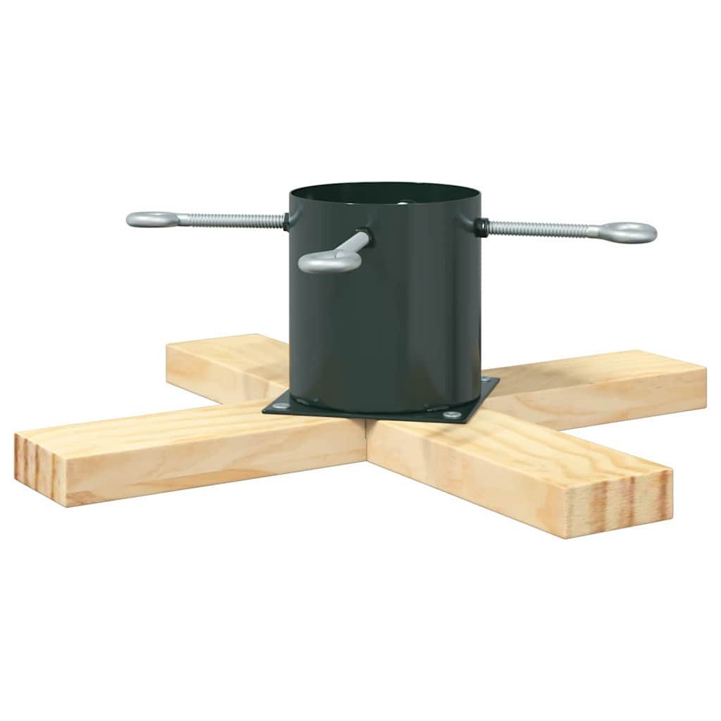 vidaXL Christbaumständer Weihnachtsbaumständer Grün 50 x 50 x 16 cm Massives Kiefernholz (1-tlg)