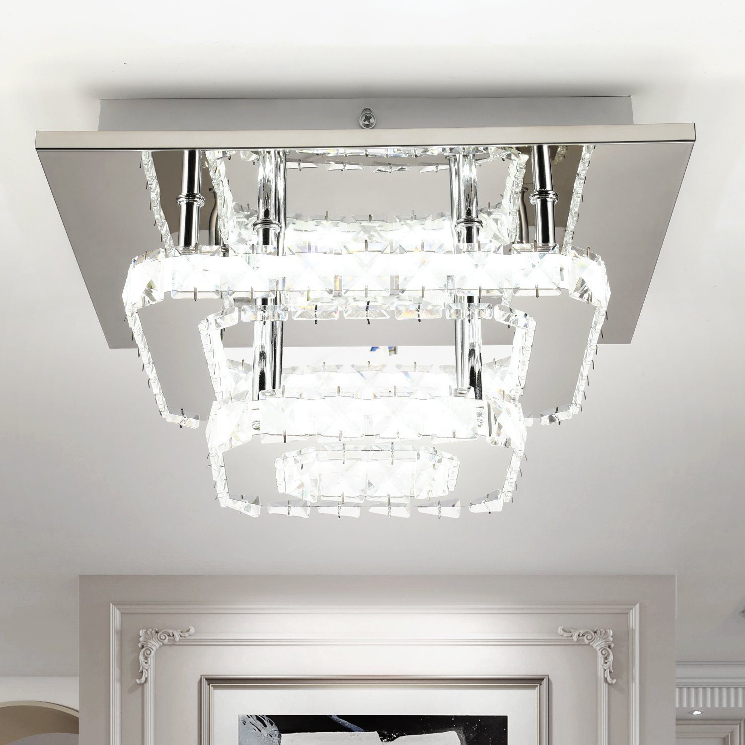 oyajia Deckenleuchte 24W Luxus Kristall LED günstig online kaufen