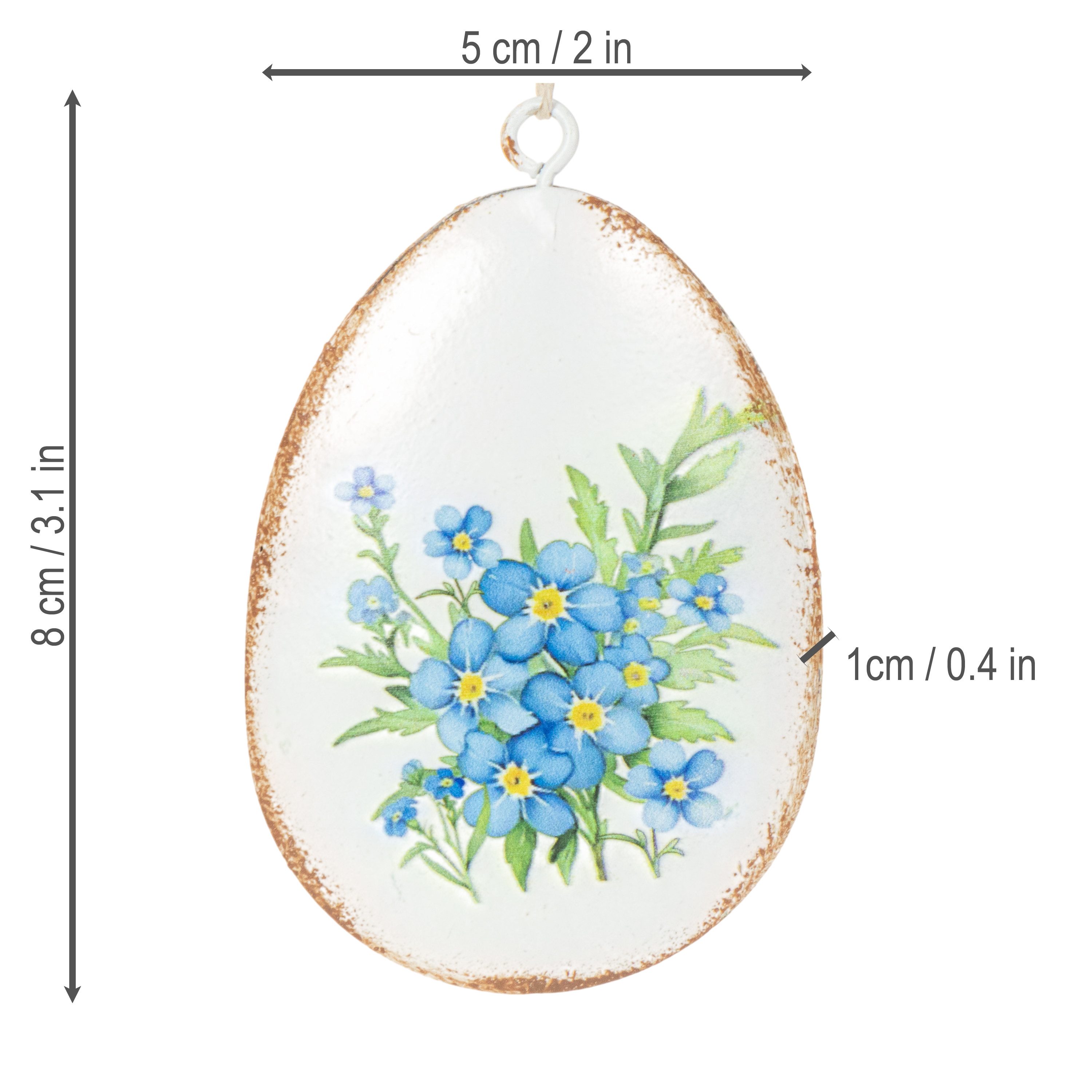 Viana Osterei Ostereier mit Frühlingsblumen Deko für Zweige und Fenster, 8 Stück