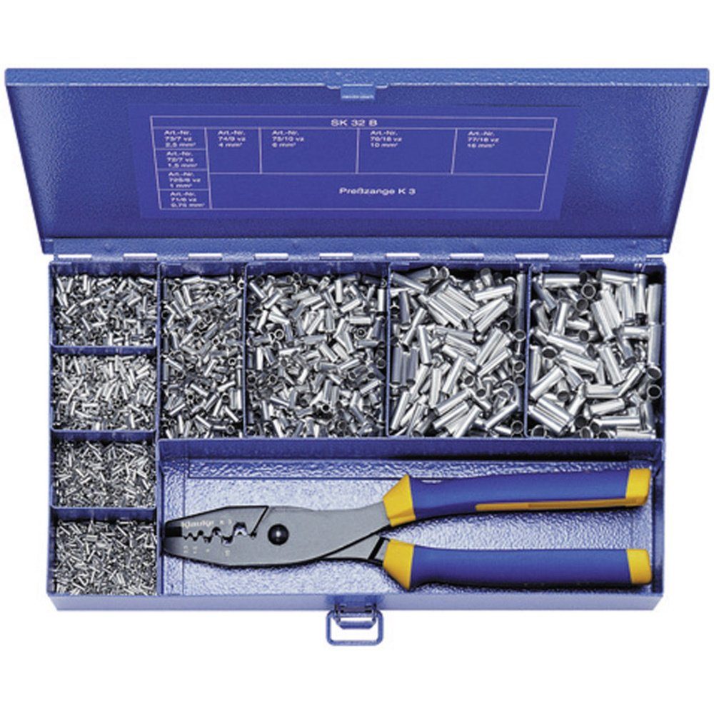 Klauke Aderendhülsen Klauke SK32B Aderendhülsen-Sortiment 0.75 mm², 1 mm², 1.5 mm², 2.5 mm², SK32B
