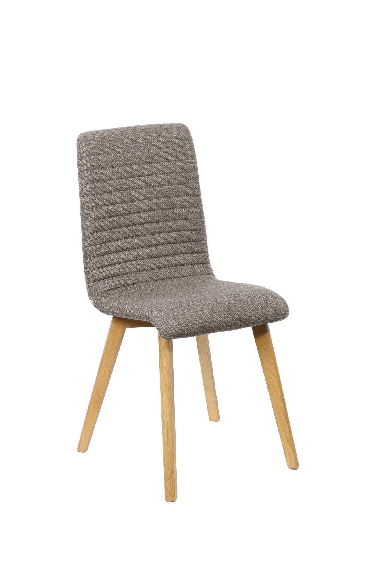 OTTO home 4-Fußstuhl Arosa Esszimmerstuhl, Polsterstuhl, Küchenstuhl, Speisestuhl, Essstuhl (Set, 2 St), 2er-Set, Beine aus Massivholz Eiche oder Buche, mit gestepptem Stoff