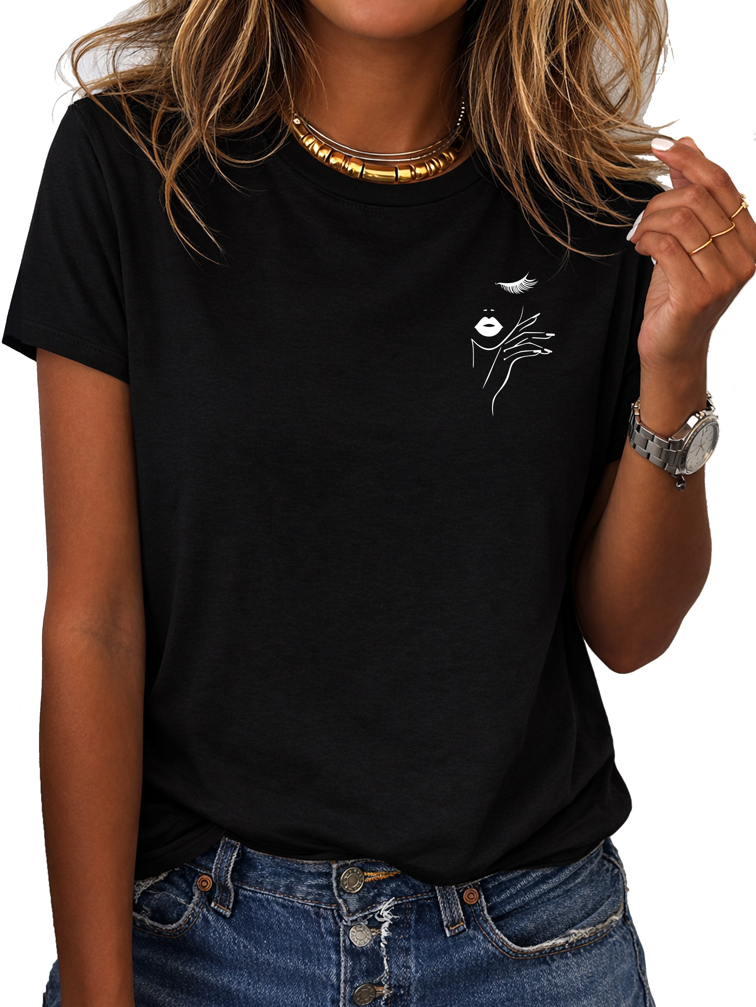 RMK T-Shirt Damen Shirt Rundhals Basic "Stilvoll" aus Baumwolle günstig online kaufen
