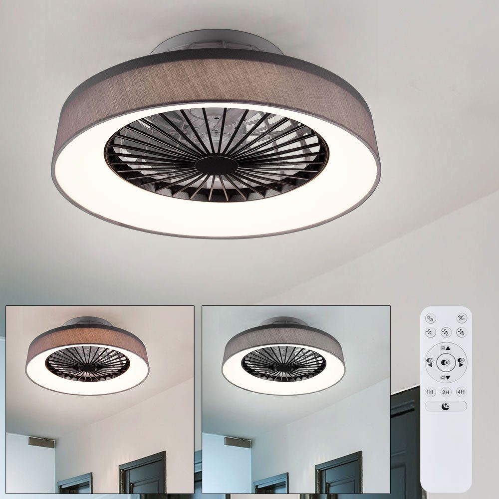Acryl Deckenventilator mit Beleuchtung Fan LED Licht Dimmbar mit Fernbedienung 