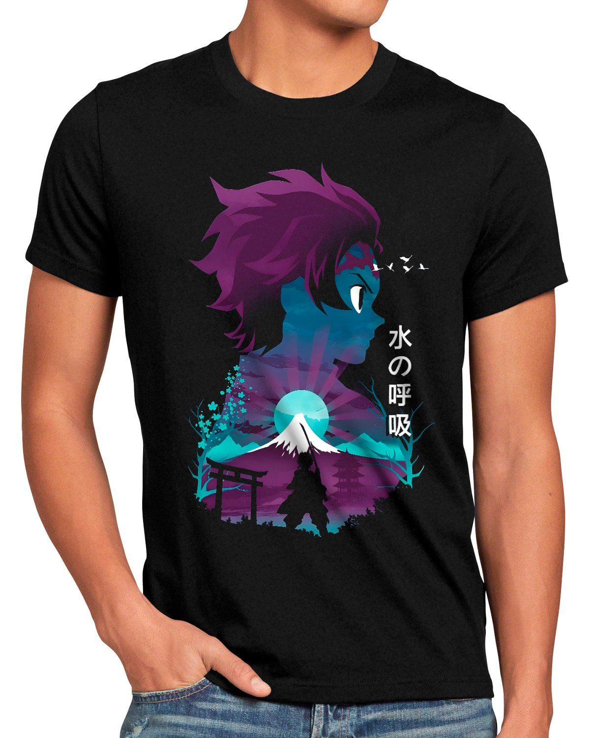 style3 T-Shirt Kamado Night demon slayer anime japan manga cosplay