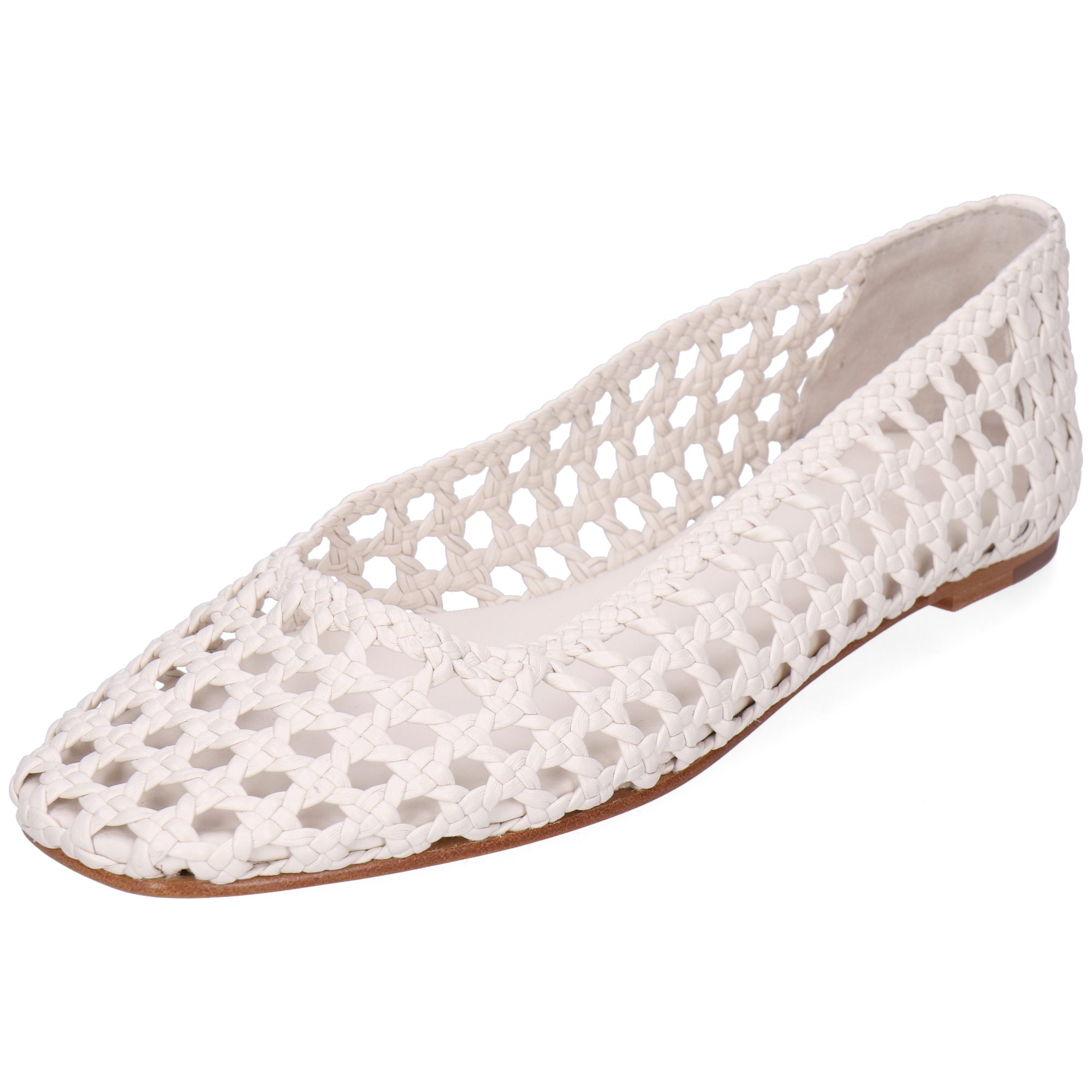 Melvin & Hamilton Bexley 6 Leder-Geflochtene Schuhe für Damen Ballerina Flache Absätze, Echtes Leder, Von Hand geflochten