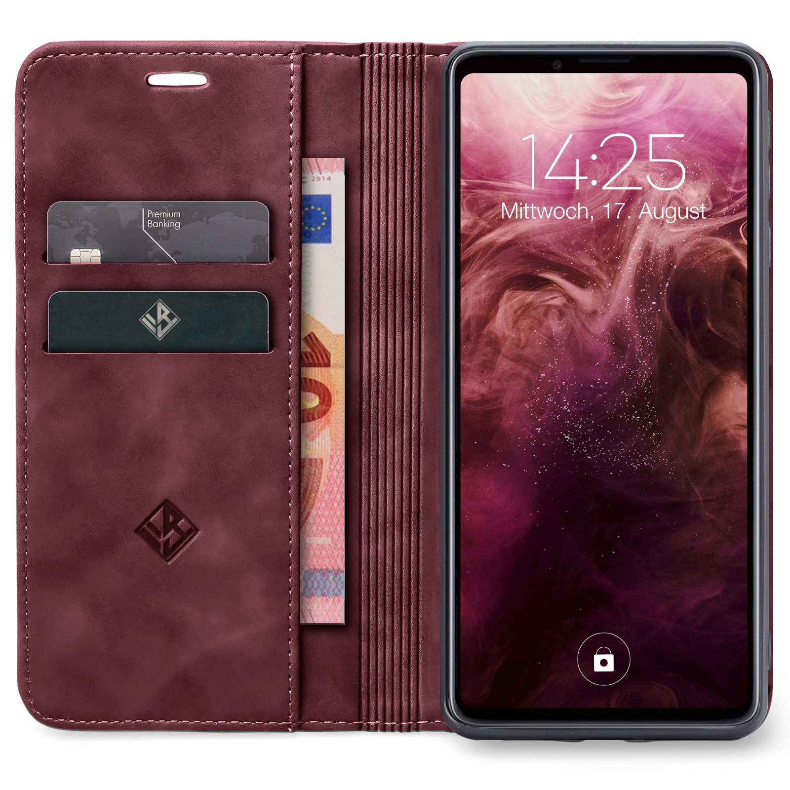 Tec-Expert Handyhülle Tasche Hülle für Sony Xperia 10 II 6.0 Zoll, 6.0 ", Cover Klapphülle Case mit Kartenfach Fliphülle aufstellbar
