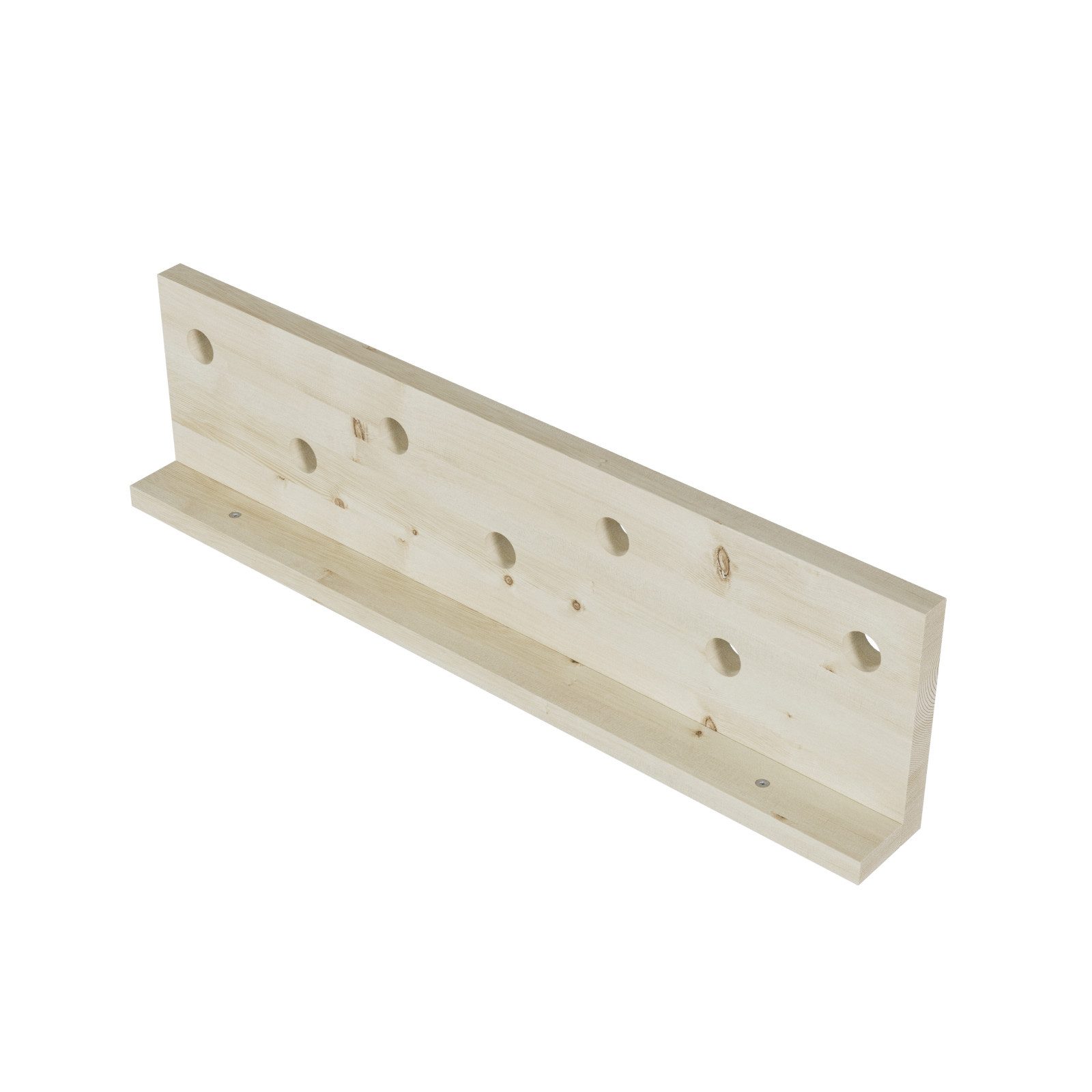 QLS Wandhalter aus Holz, für Besen und Gartengeräte Organizer Werkstatt Garage Schuppen