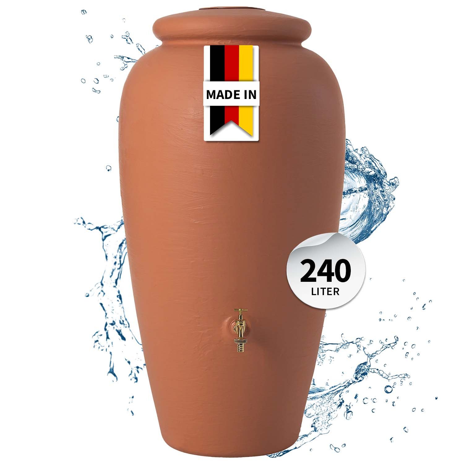 Regentonne Amphore 240 Liter terrakotta