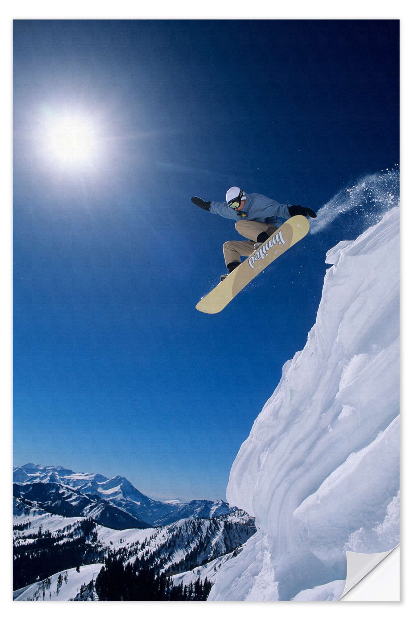 Posterlounge Wandfolie Jones & Shimlock, Snowboarden, Snake Creek Canyon, Wasatch Mountains, Fotografie