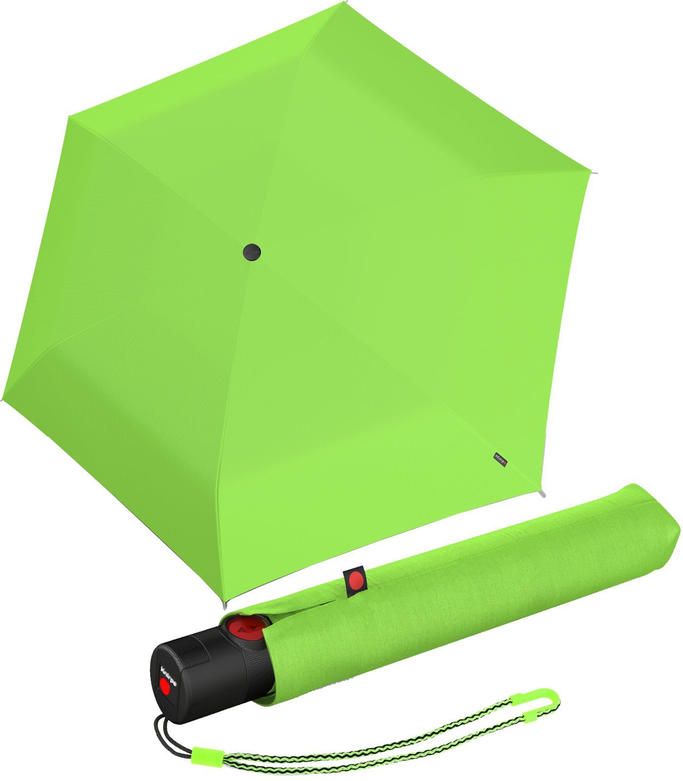 Knirps® Taschenregenschirm schlanker, leichter Schirm mit Auf-Zu-Automatik, grün der mit leichteste Knirps Duomatic-Funktion