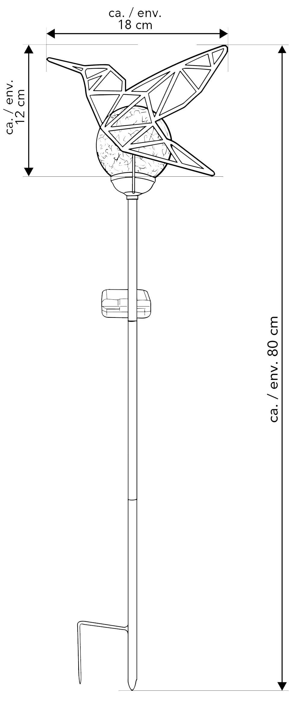 Northpoint Gartenstecker LED Solar Gartenstäbe Außenbereich günstig online kaufen