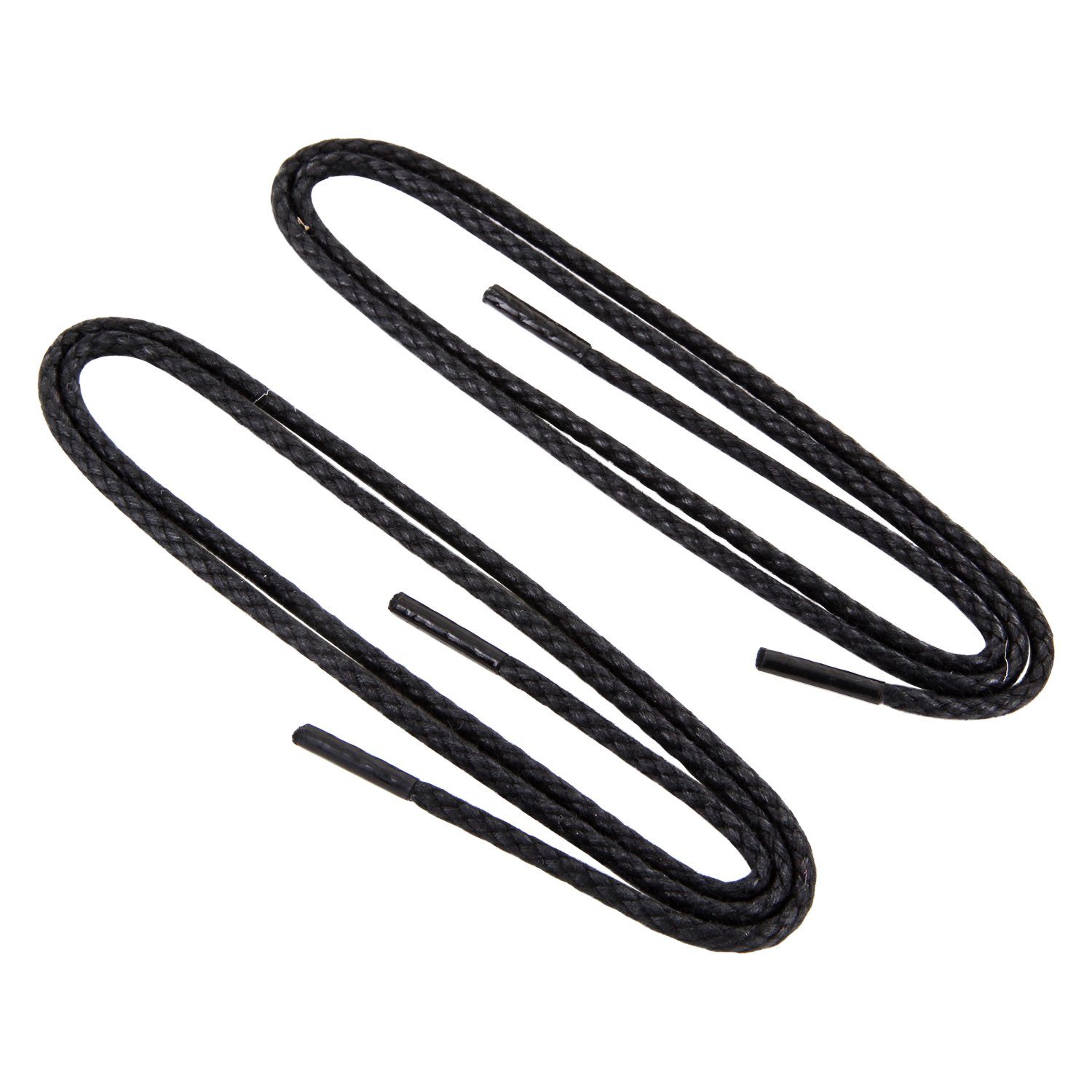 Collonil Schnürsenkel Schnürsenkel / Schuhband - gewachst - rund - mittelstark - Ø ca. 2,5 mm Schwarz