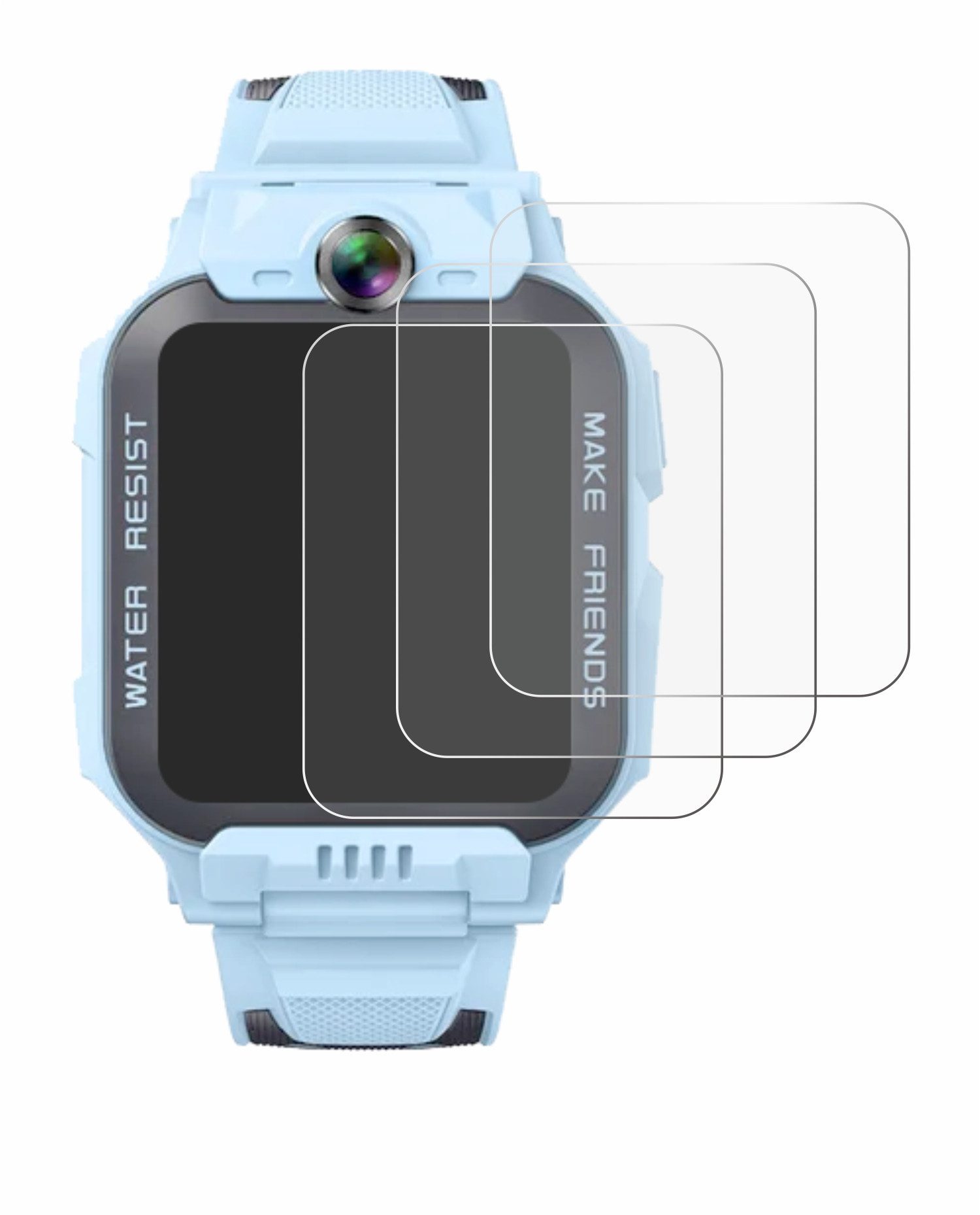 Savvies Displayschutzfolie Schutzfolie für Imoo Watch Phone Z7, 6 Stück, Displayschutz Schutz Folie Klar Transparent