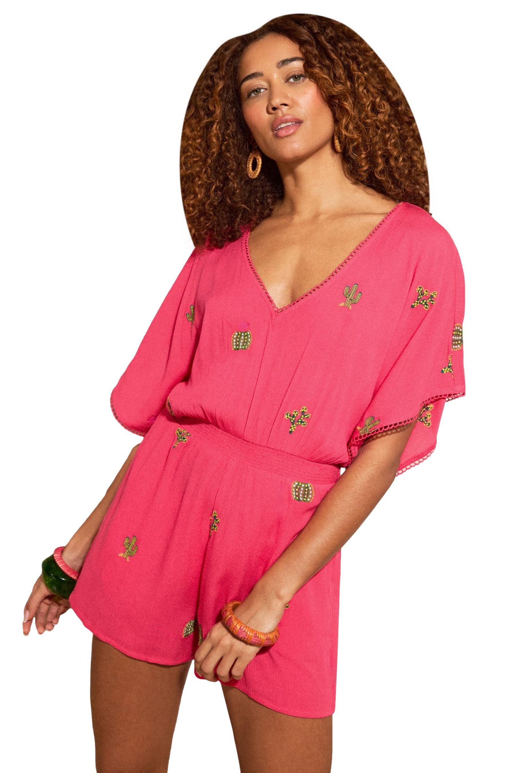 Love & Roses Playsuit Love & Roses Bestickter Playsuit, Regular (1-tlg)