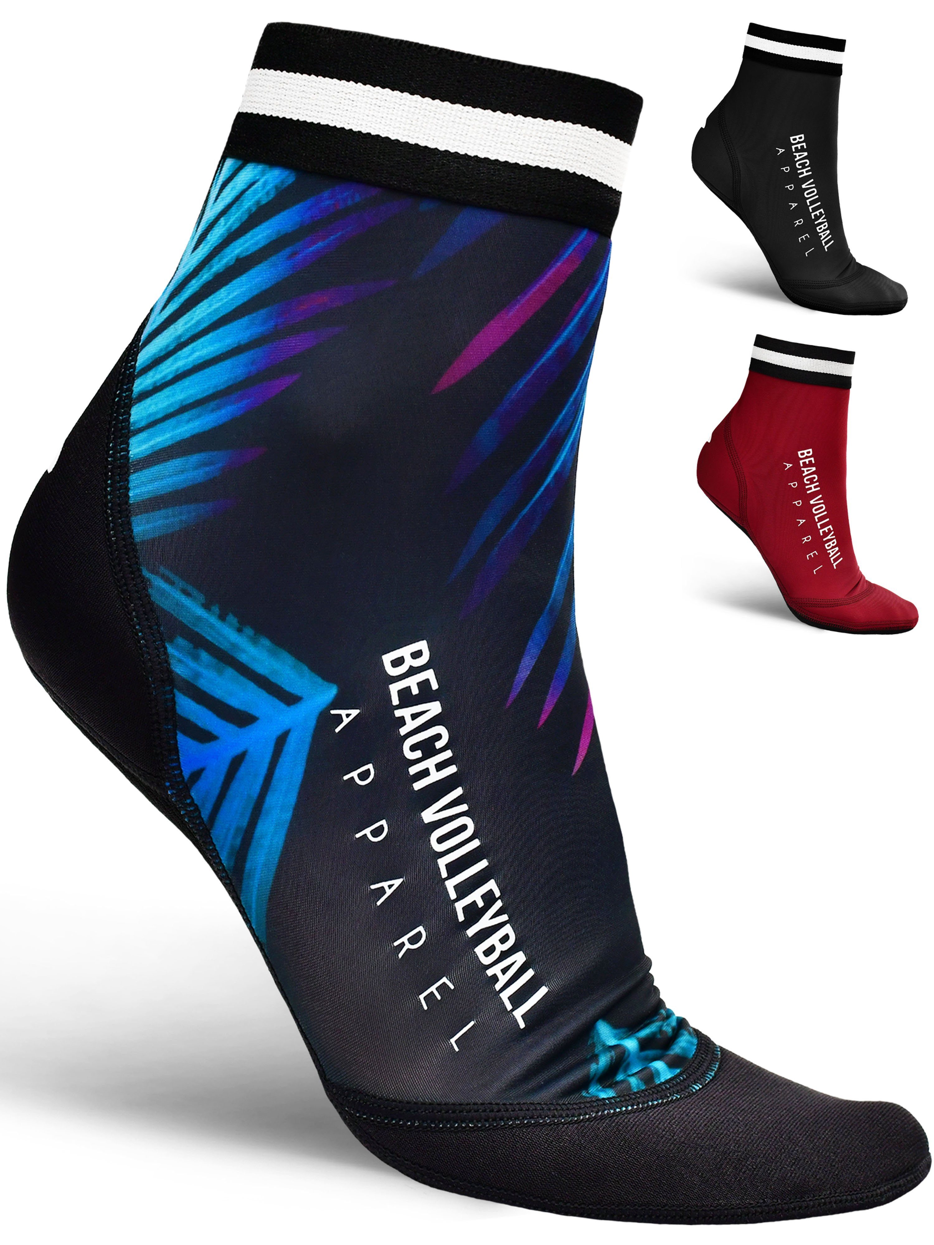 Beach Palm Neoprensocken Blue Beach Sportsocken Volleyball Apparel Beachvolleyball schützende Apparel für Volleyball