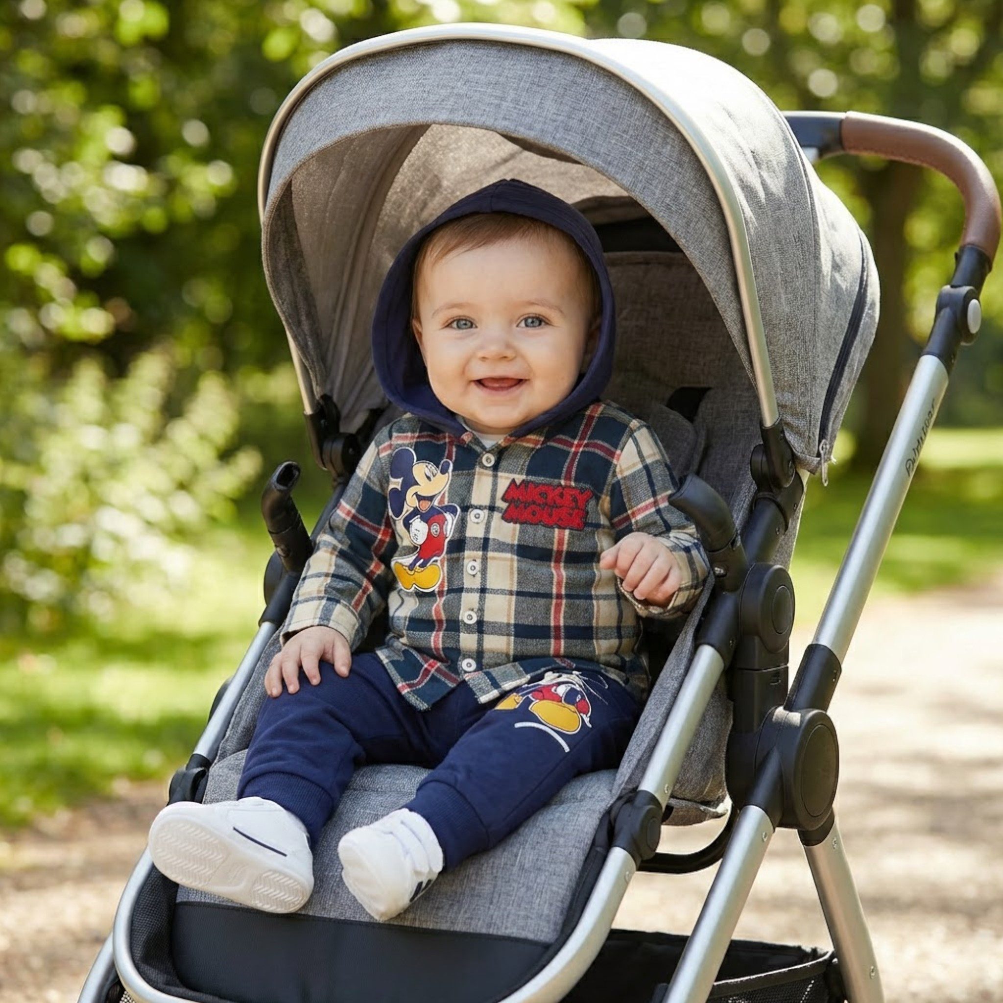 Disney Mickey Mouse Shirt & Hose Mickey Hoodie + Jogger Hose 2 Teile Baby Set 3 - 24 Monate 2 Teile Mickey Jungen Baby Hose + Jacke