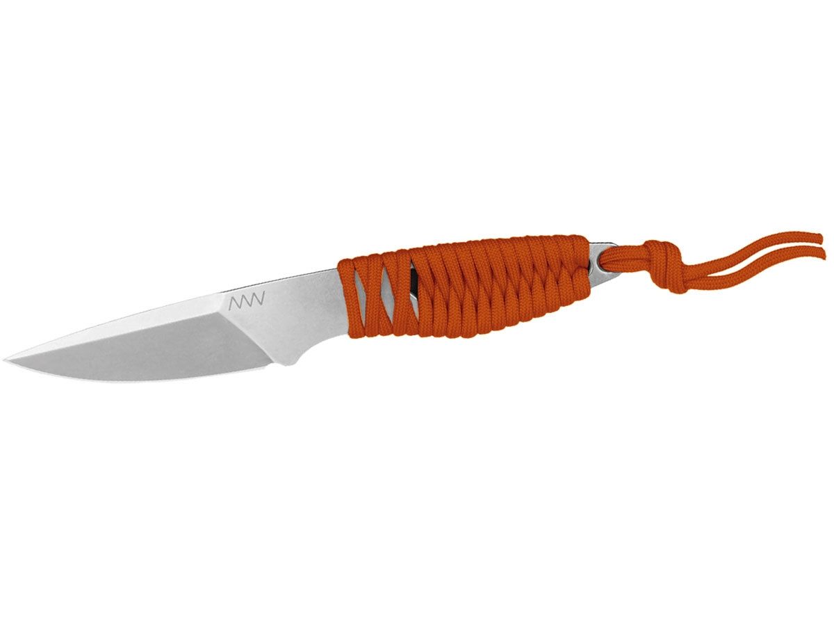 ACTA NON VERBA KNIVEs Taschenmesser Acta Non Verba P100 Stonewash Orange Paracord ANVP100-008