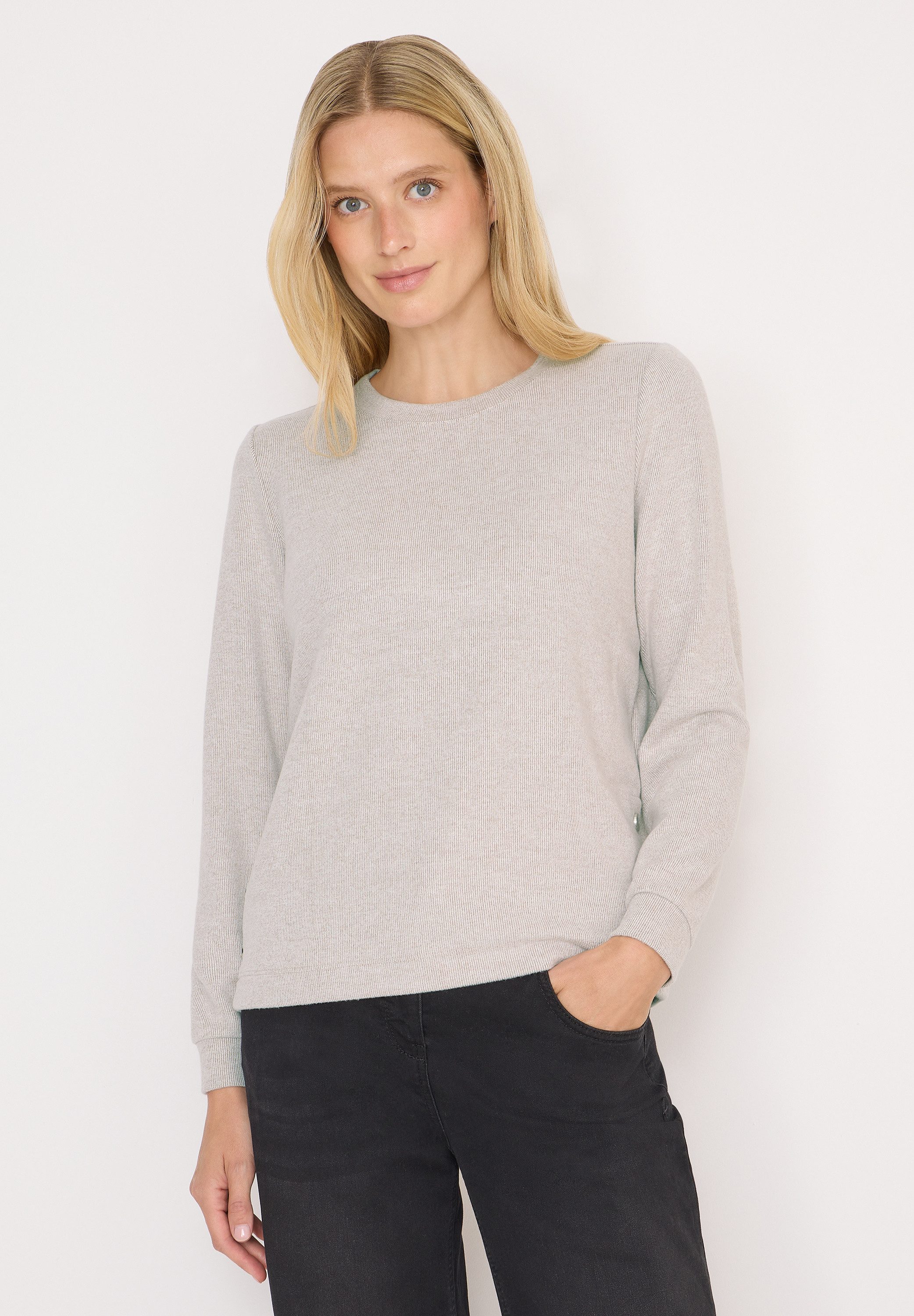 CECIL Langarmshirt aus strecthigem Viskosematerial