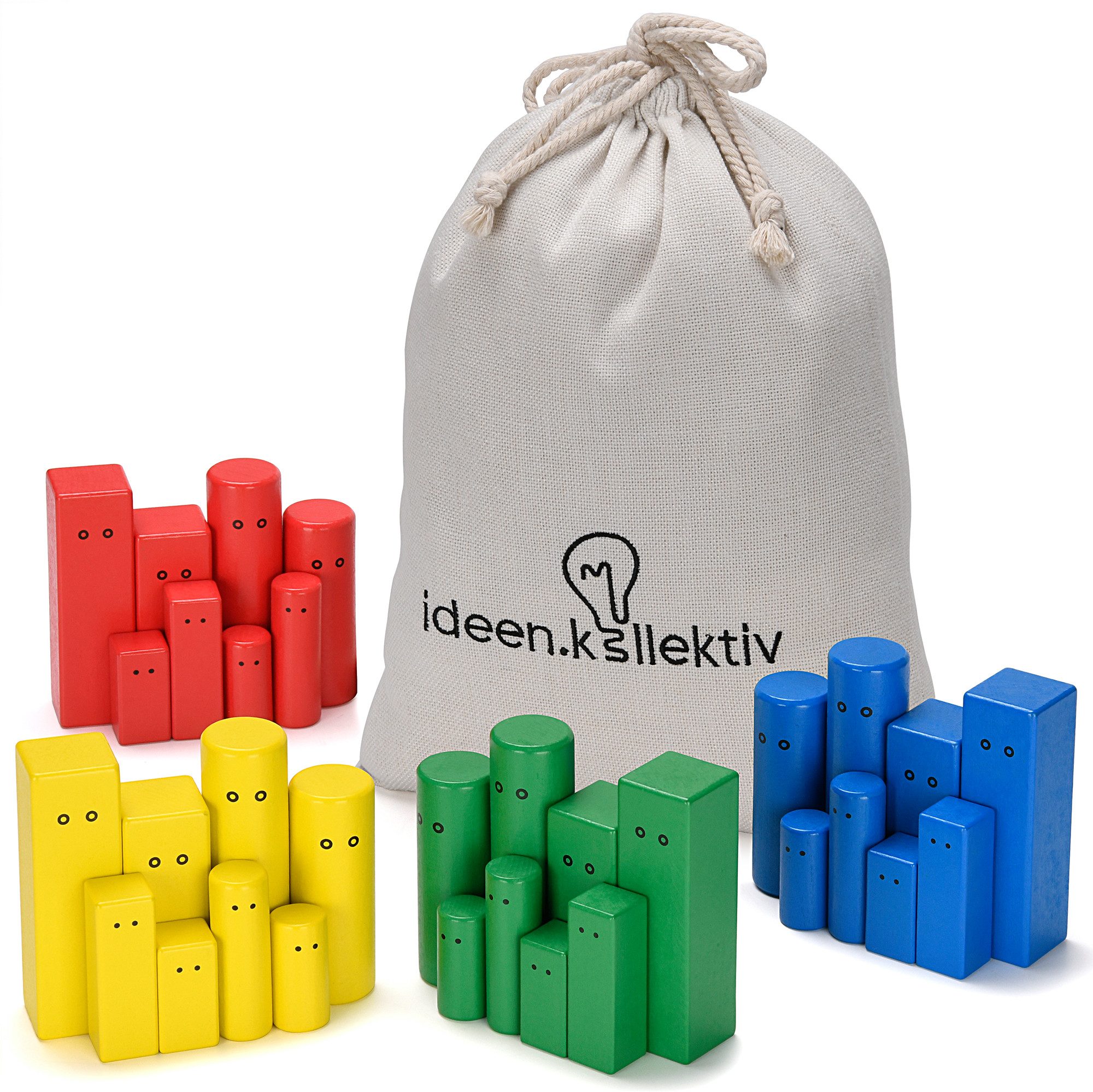ideen.kollektiv Lernspielzeug ideen.kollektiv - Bunte Pro Systembrett, Familienbrett Figuren, für die systemische Aufstellung, Coaching, Therapie und Beratung