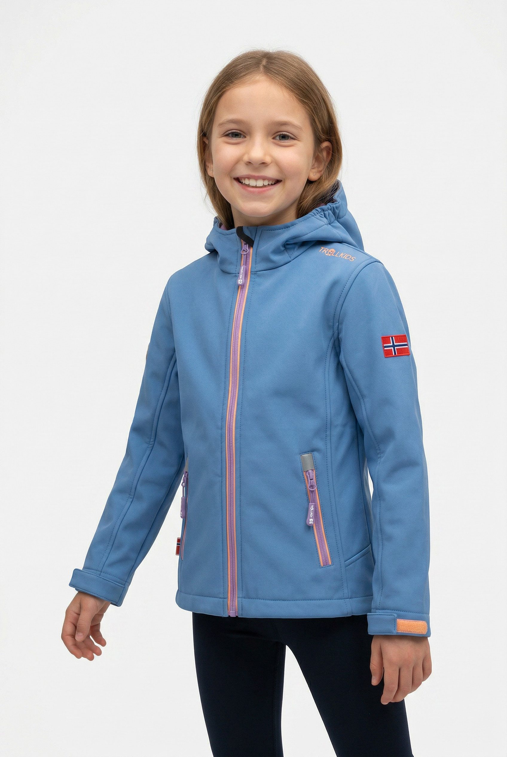 TROLLKIDS Softshelljacke GIRLS TROLLFJORD JACKET für Kinder und Jugendliche, sportlicher Stil, winddicht