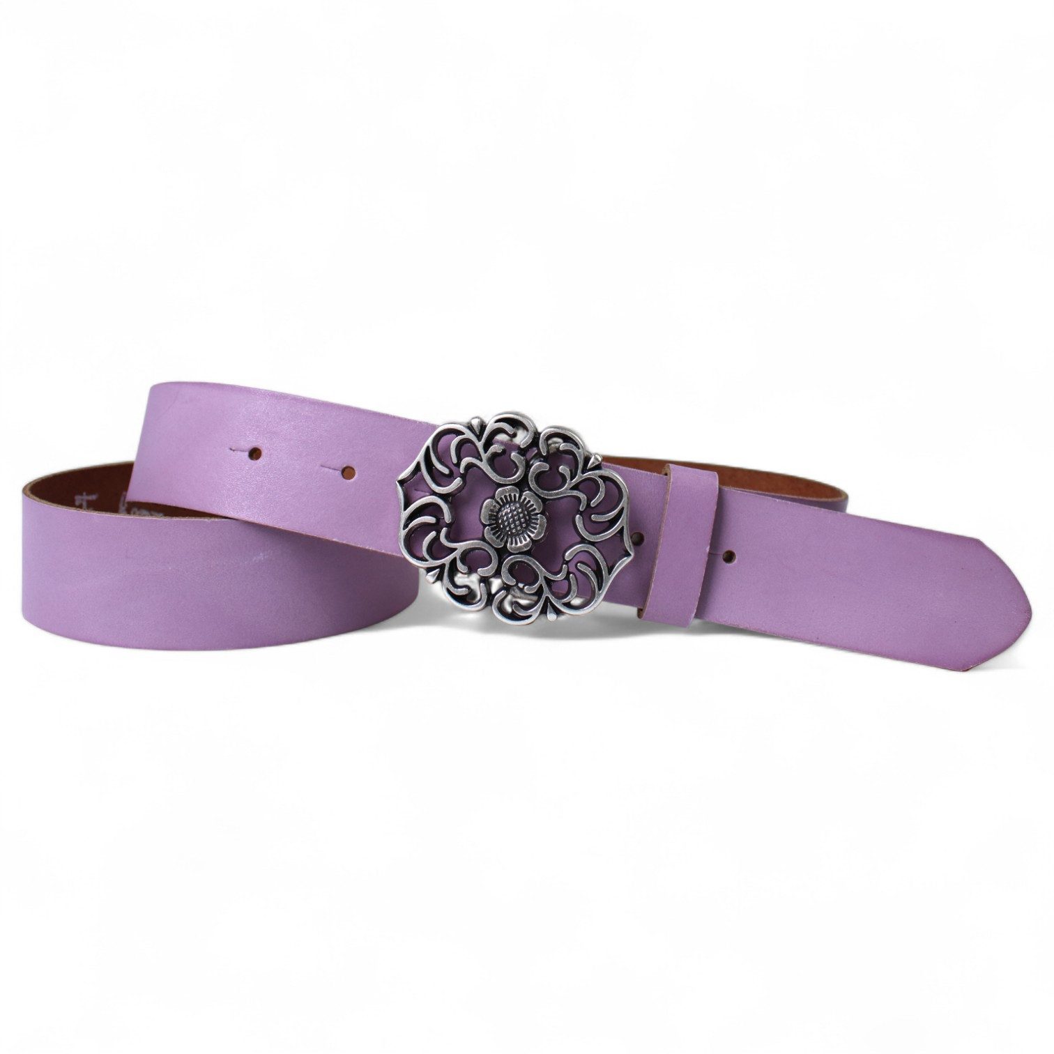 FRONHOFER Koppelgürtel 18319 (1-St) 3,5 cm, Rindleder, Damengürtel, florale Gürtelschnalle