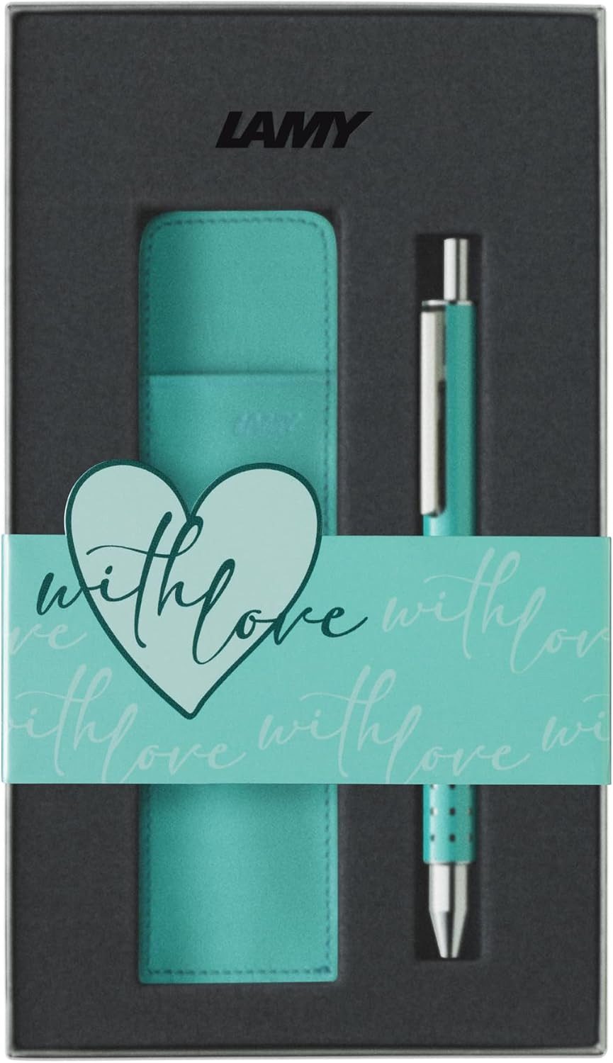 LAMY Чернильные ручки swift lagoon Set, Special Edition Чернильные ручки Geschenk Set mit Echtleder Etui