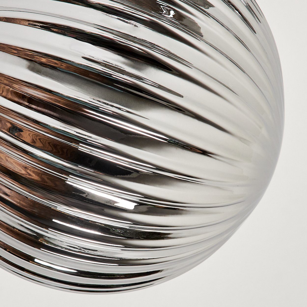 hofstein Wandleuchte Wandlampe aus Metall/Riffelglas in Schwarz/Rauchfarben, ohne Leuchtmittel, Leuchte mit Glasschirm, An/-Auschalter, 1xG9, ohne Leuchtmittel