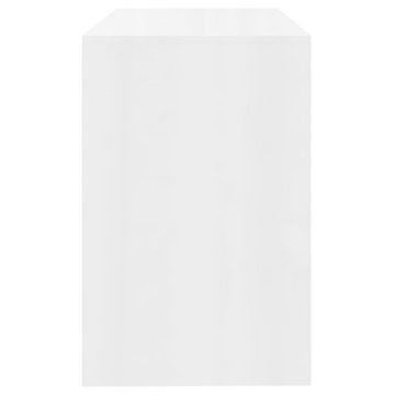 furnicato Schreibtisch Hochglanz-Weiß 101x50x76,5 cm Holzwerkstoff