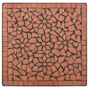 furnicato Gartentisch Mosaik-Bistrotisch Terrakotta 60 cm Keramik