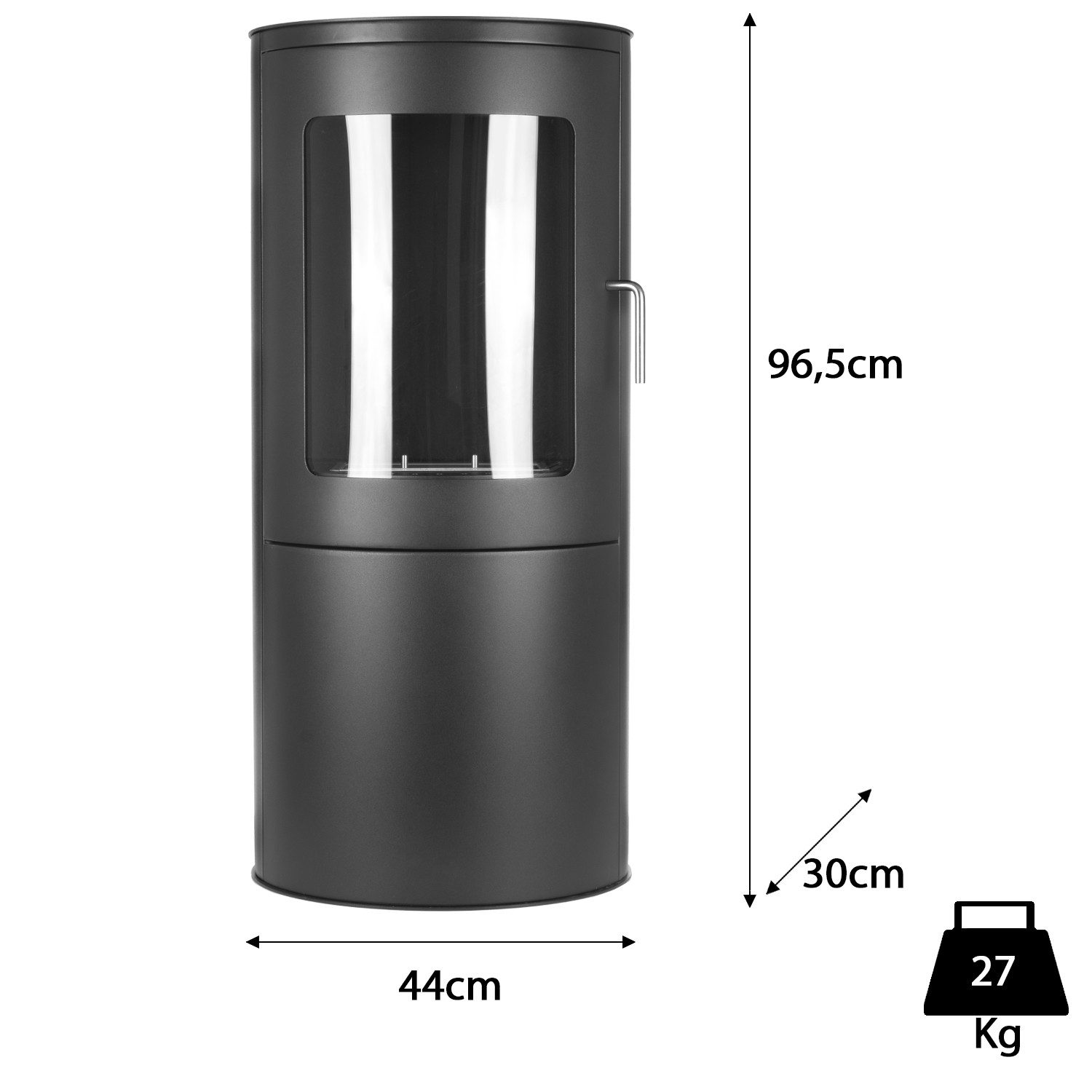 Moritz Dekokamin Ethanol Kaminofen 96 x 44 x 30 cm 1,5 Liter Brenner, Ethanolbrenner Glasfeuer Terrassenfeuer Kamin