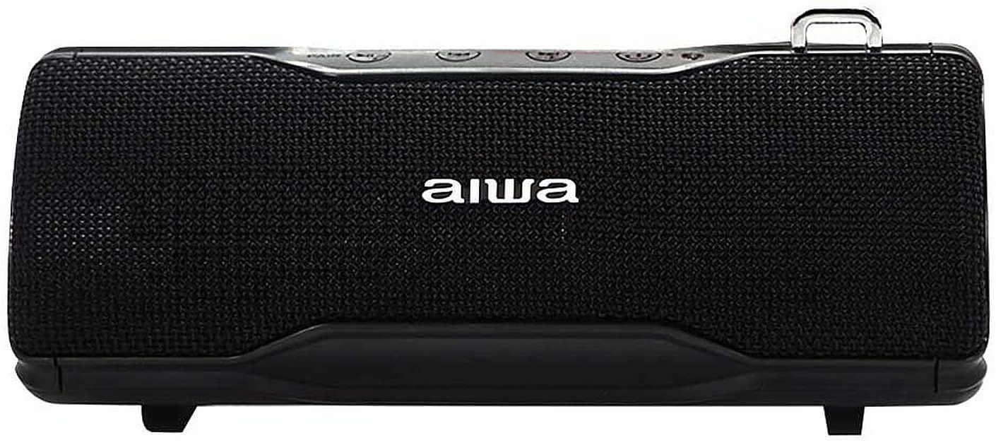 Aiwa BST-500 Bluetooth Lautsprecher Boombox TWS, IP67, 12W, Hyperbass Bluetooth-Lautsprecher (Bluetooth, 12 W, Wiederaufladbarer Akku, Trageschlaufe, Freisprechfunktion, Eingebautes Mikrofon, Kompatibel mit Android-, iOS- und Windows-Geräten)