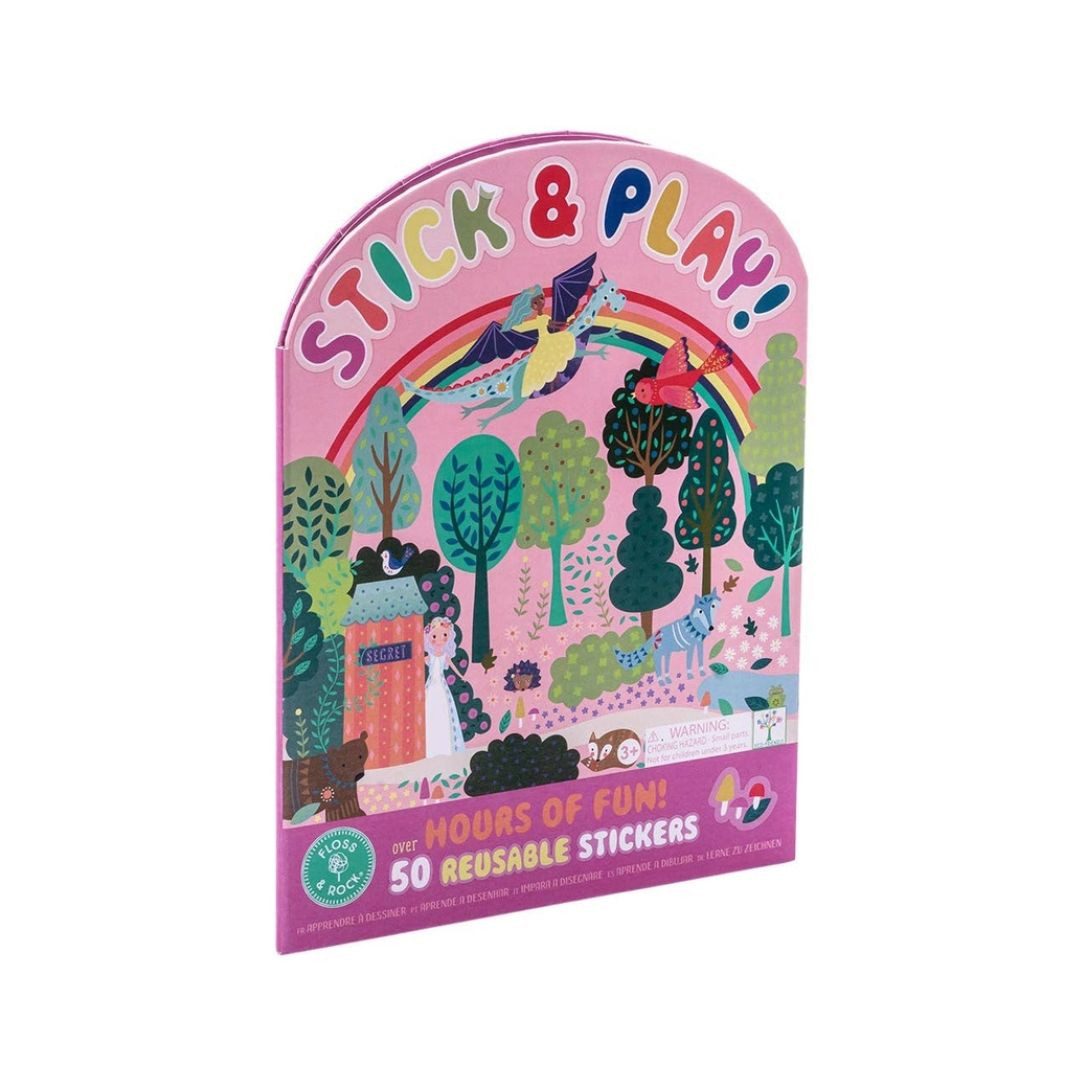 suebidou Stickerbuch Wiederverwendbare Sticker in einem Spielbuch mit Kulissen, nachhaltig, kreativ, wiederverwendbar