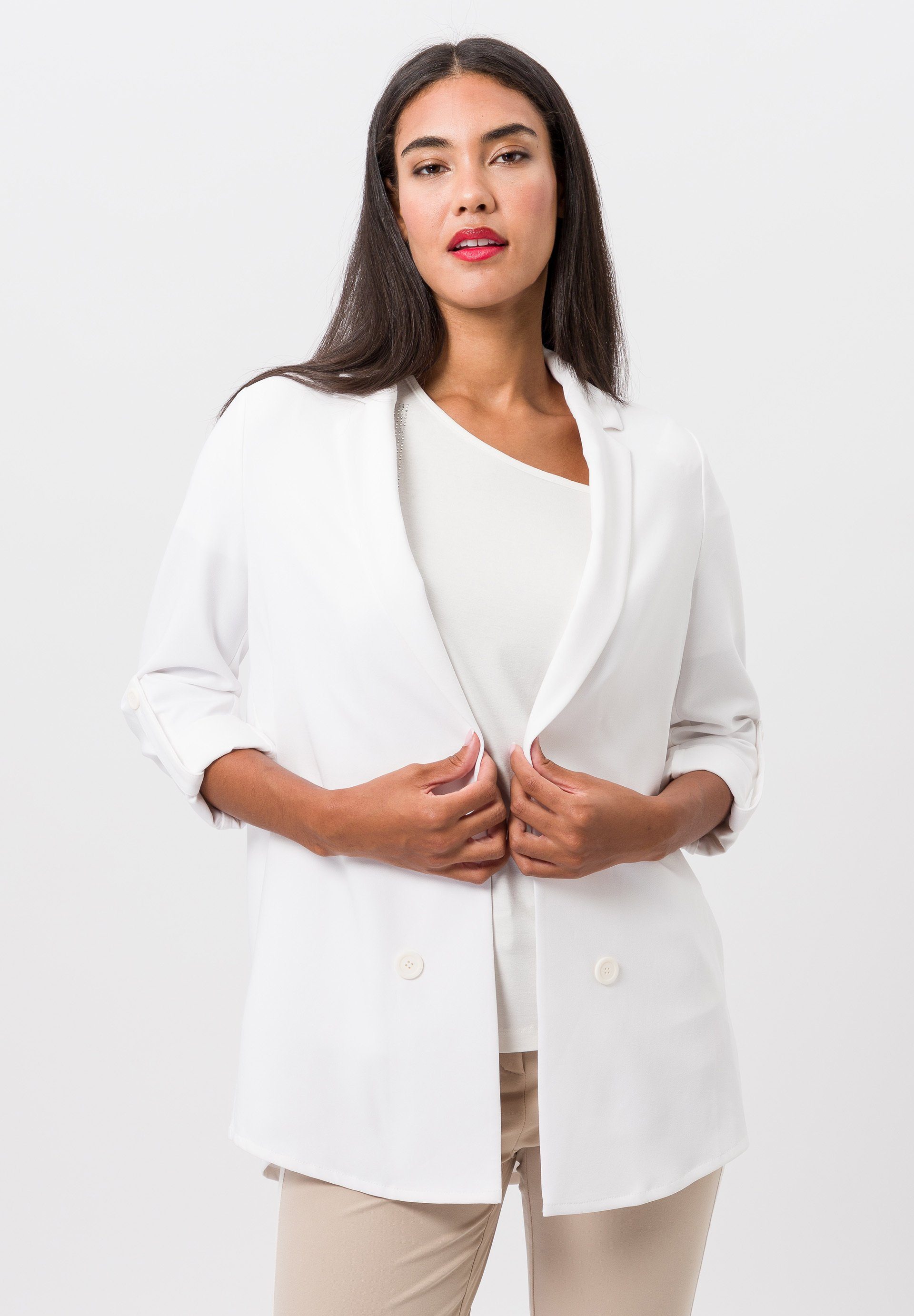 Langjacke mit Reverskragen