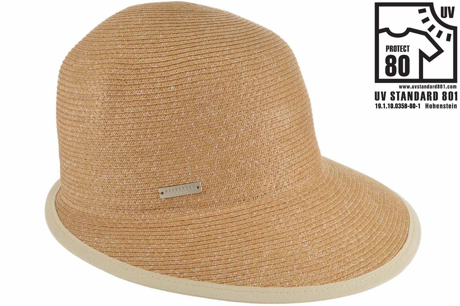 Seeberger Strohhut Rollbare Schute aus Borte mit UV-Schutz 80