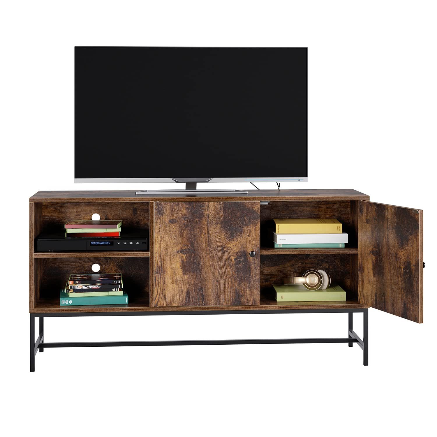 Homfa Lowboard, Fernsehtisch, TV Schrank, mit Schrank und 2 Regalebenen,  für Wohnzimmertisch, Industrie Design