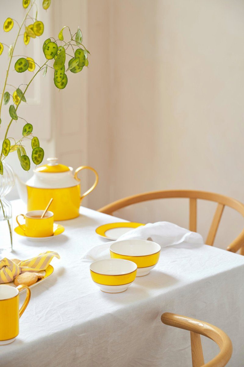 PiP Studio Schale Chique Bowl gold-gelb 11,5cm, Bone China, (Bowls), Bowl Pip Chique Gold-Yellow 11.5cm