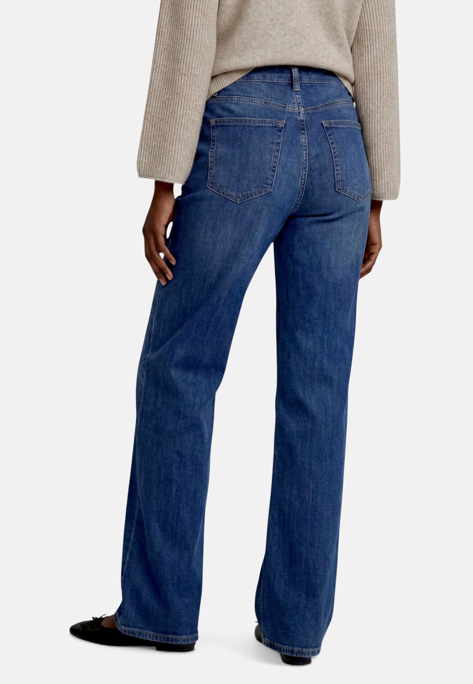 Zero Bequeme Jeans Damen Jeans mit Zierknöpfen – Bild 3 von 5