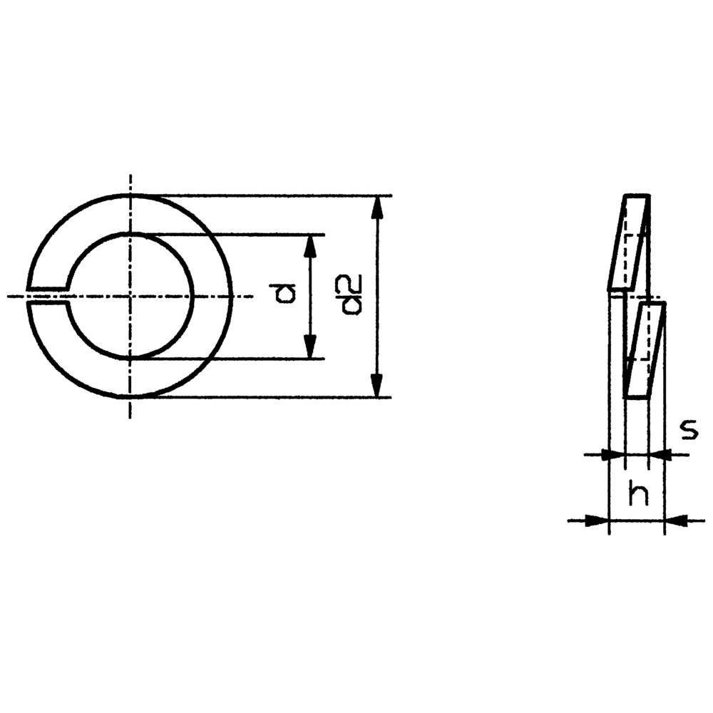 TOOLCRAFT Federring Federringe Federstahl | Unterlegscheiben