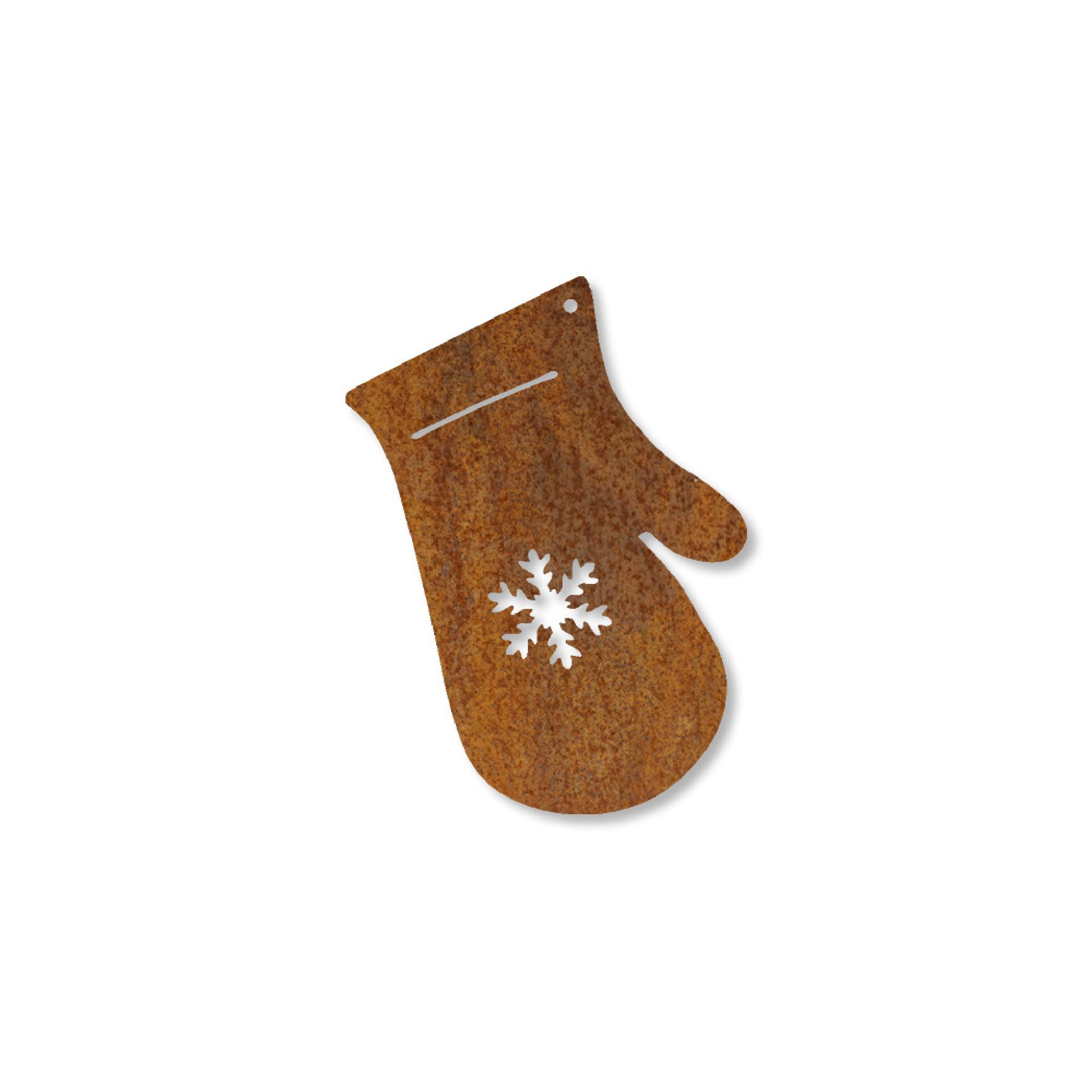 Feuerfest 123 GmbH Einweghandschuhe Edelrost Handschuh mit Schneeflocke Aufhänger