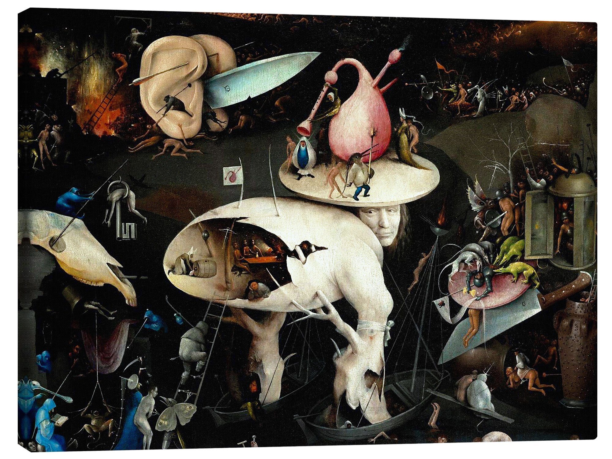Posterlounge Leinwandbild Hieronymus Bosch, Der Garten der Lüste Die