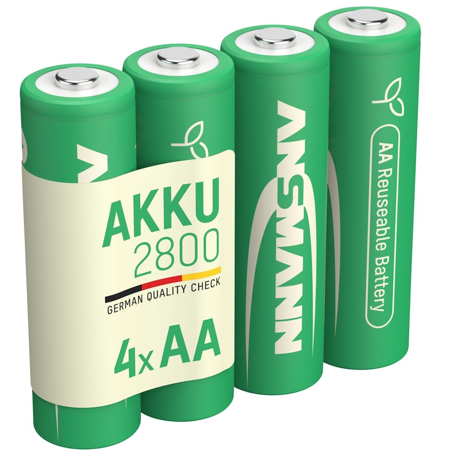 ANSMANN® Akku Green-Pro Range AA Ni-MH 2800 – 4 Stück Akku