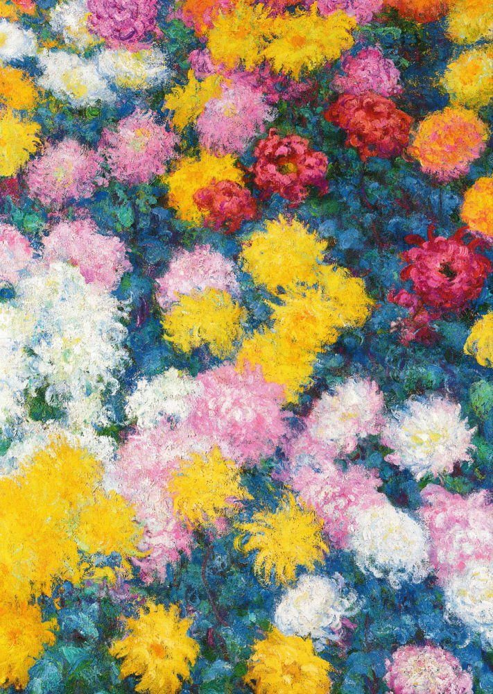 Postkarte Kunstkarte Claude Monet "Chrysanthemen"